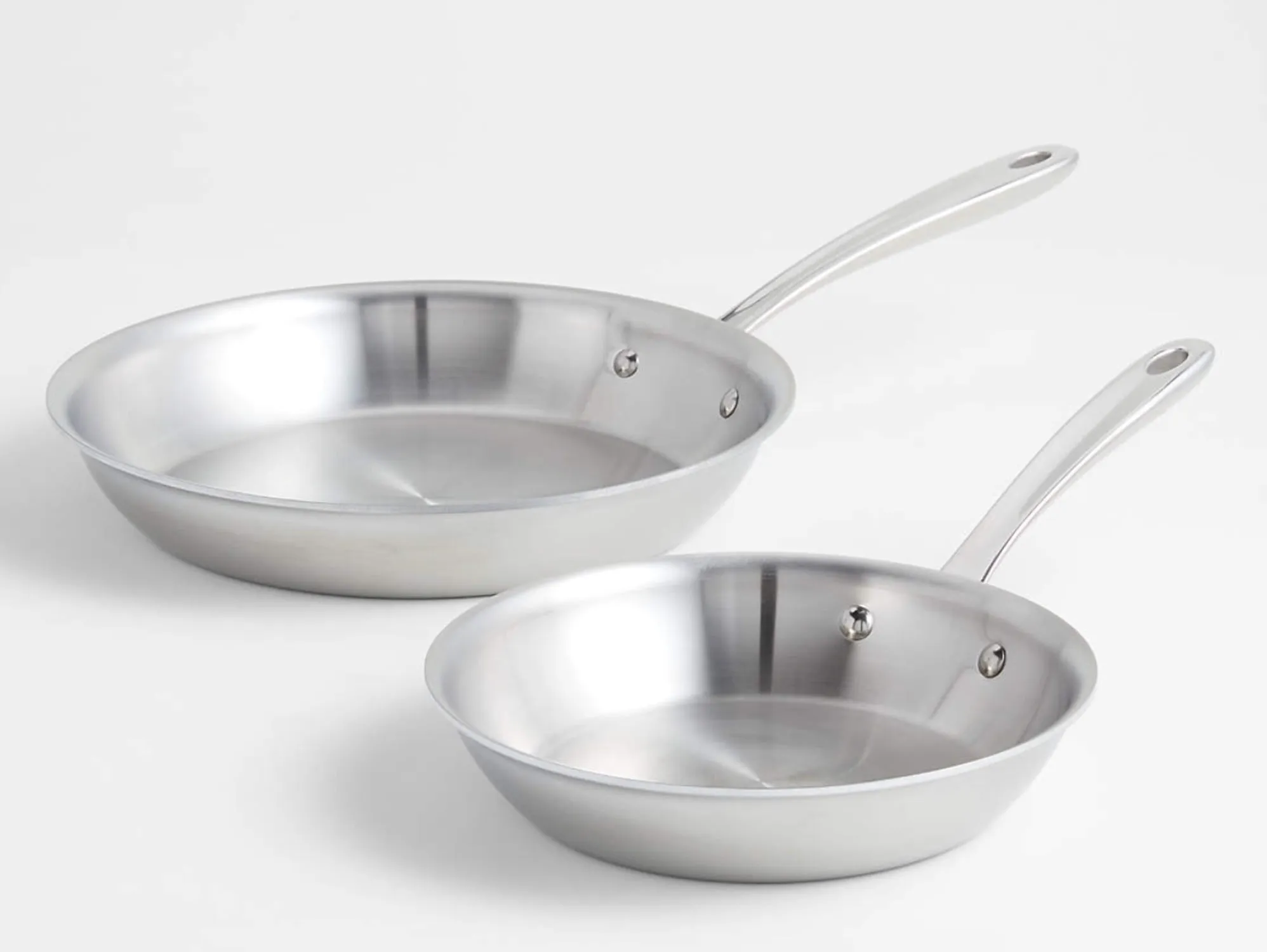 All-Clad D3 Tri-Ply Stainless Steel French Skillet Set, 9" & 11"