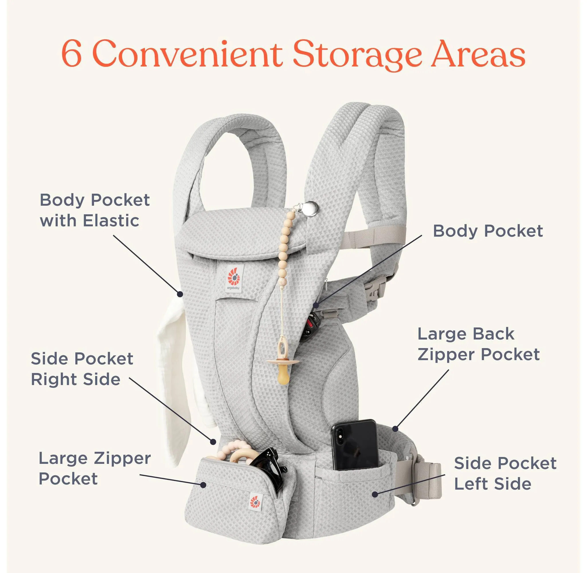 All-in-One Baby Carrier - Soft Olive - Image 4