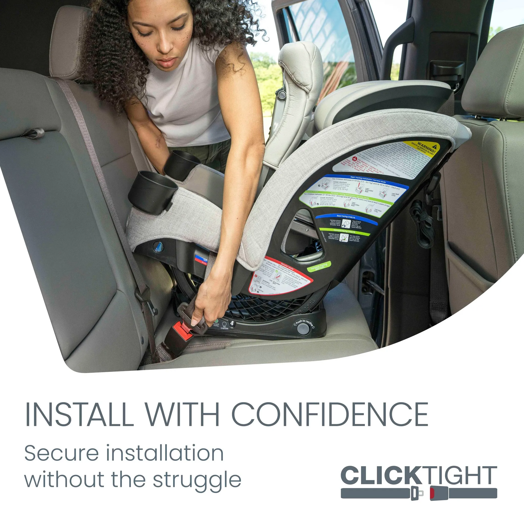 All-in-One Convertible Car Seat with ClickTight - Parchment - Image 4