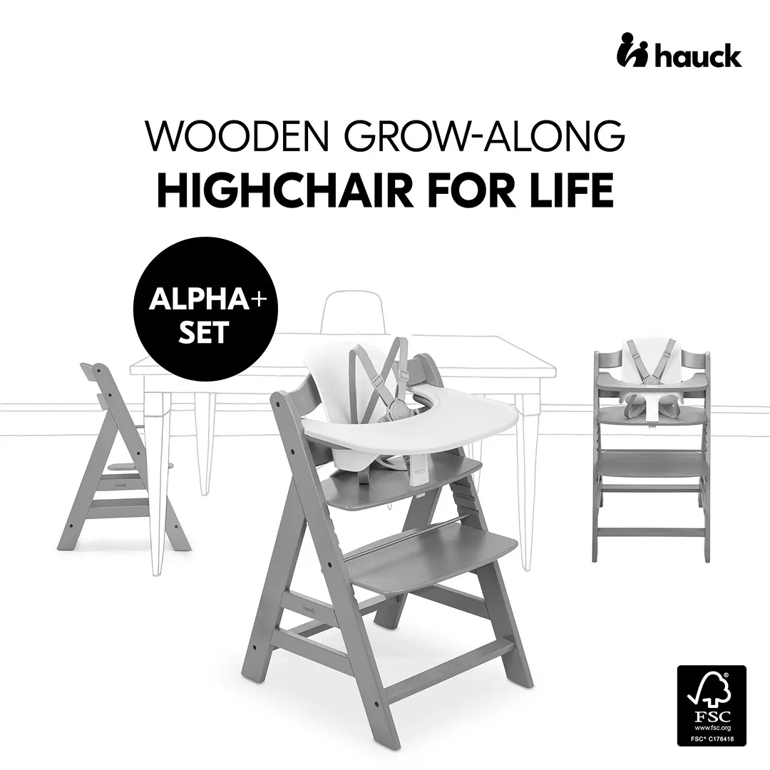 Alpha+ Highchair Set - Grey - Image 4
