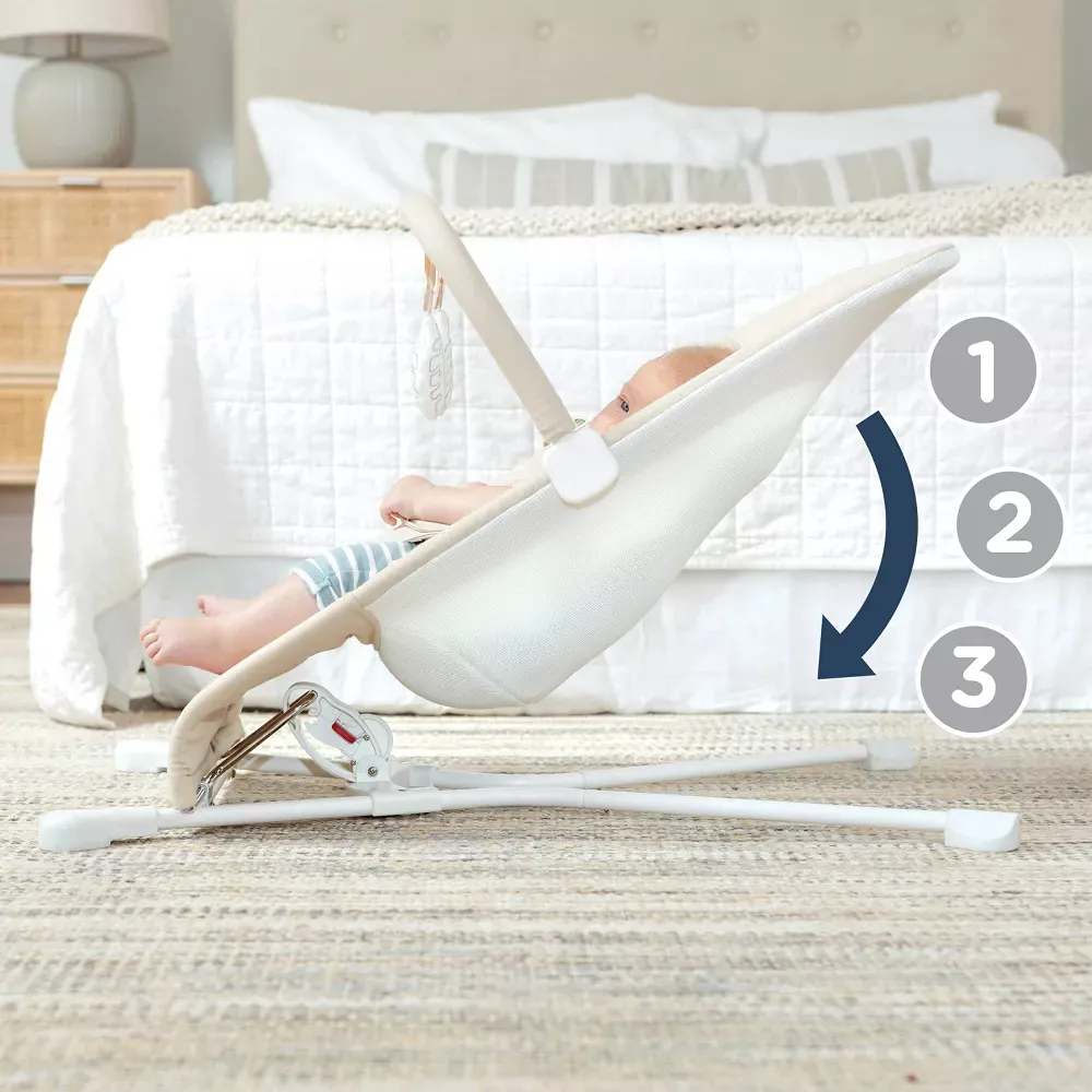 Alpine Highland Organic Portable Bouncer -  Organic Oat - Image 3
