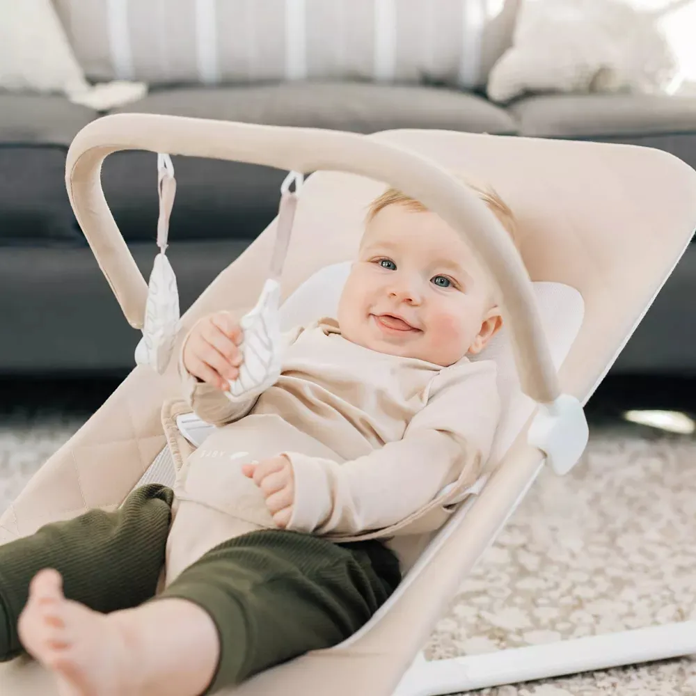 Alpine Organic Deluxe Portable Bouncer - Oat - Image 4