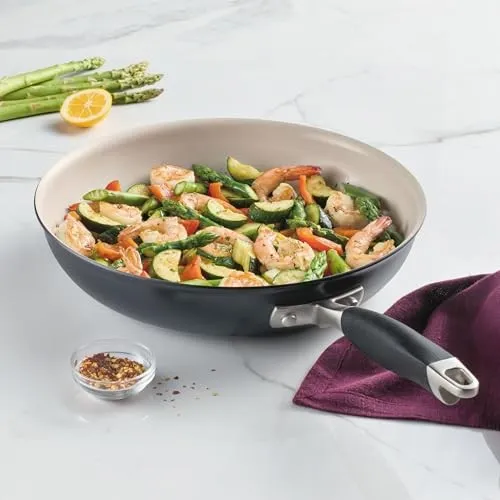 Anolon Advanced Ceramic 12" Open Frypan - Black - Image 2
