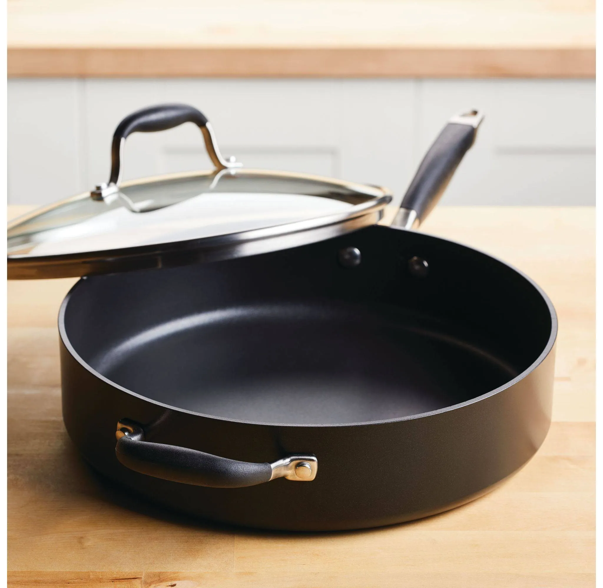 Anolon Advanced Home Onyx 5 Qt. Covered Saute with Helper Handle - Image 3