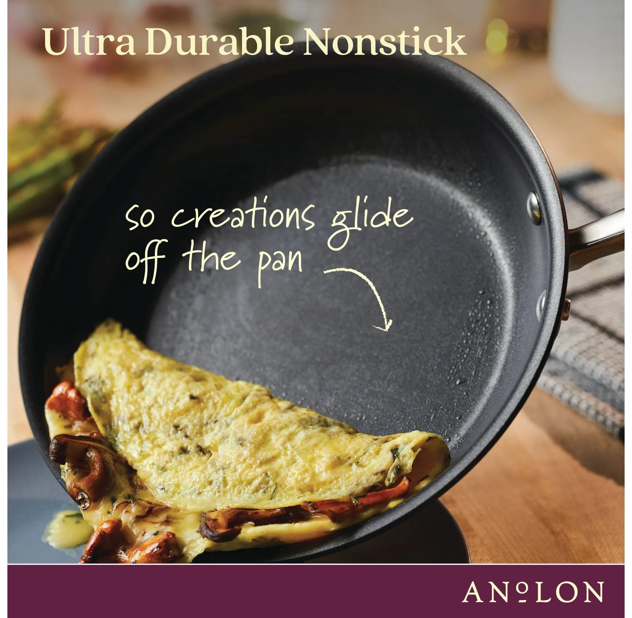 Anolon Advanced Home Onyx 5 Qt. Covered Saute with Helper Handle - Image 4