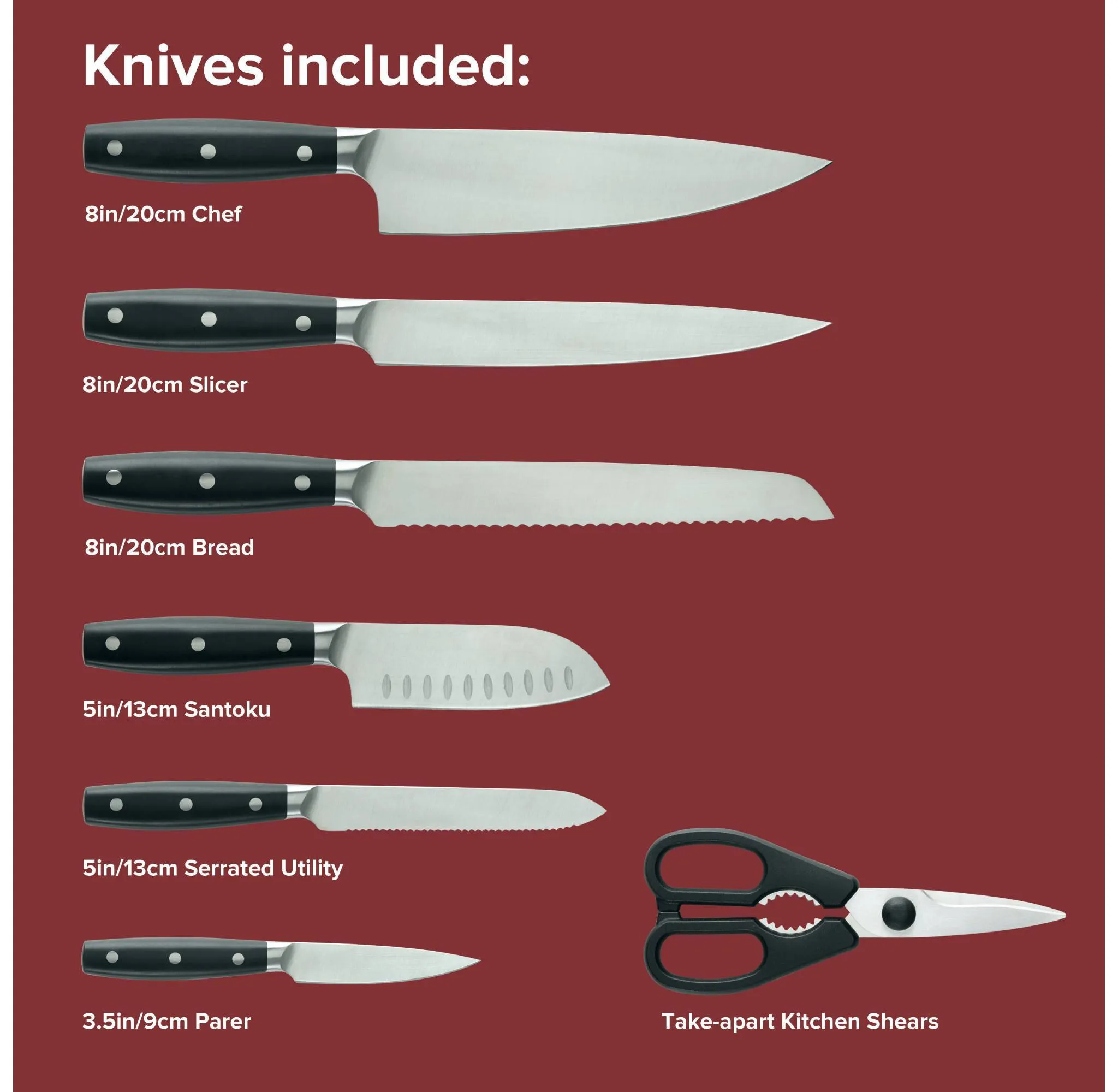 Anolon Cutlery AlwaysSharp 8-Piece Block Set - Image 2
