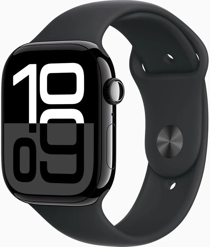 Apple Watch Series 10 46mm Gps Aluminum Jet Black + Black Sport Band 64gb