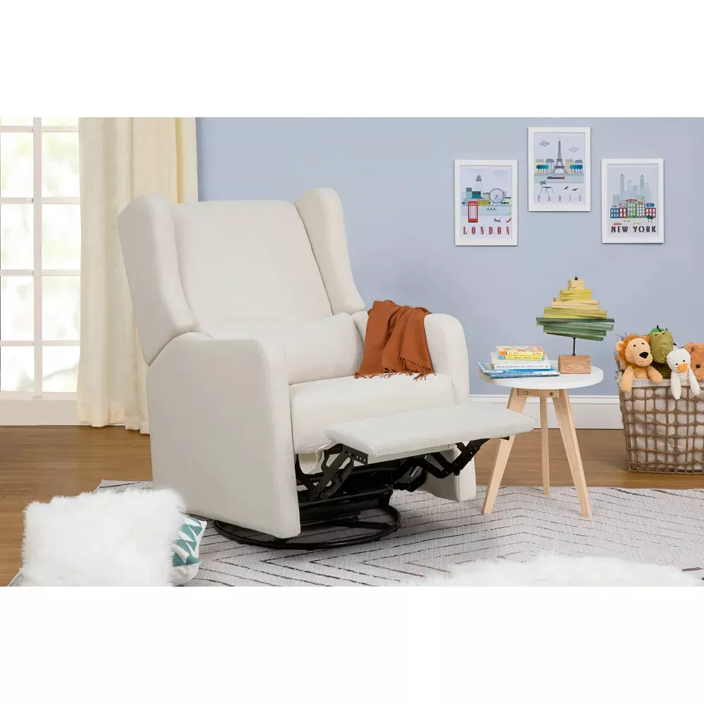 Arlo Recliner and Swivel Glider - Cream Linen - Image 2