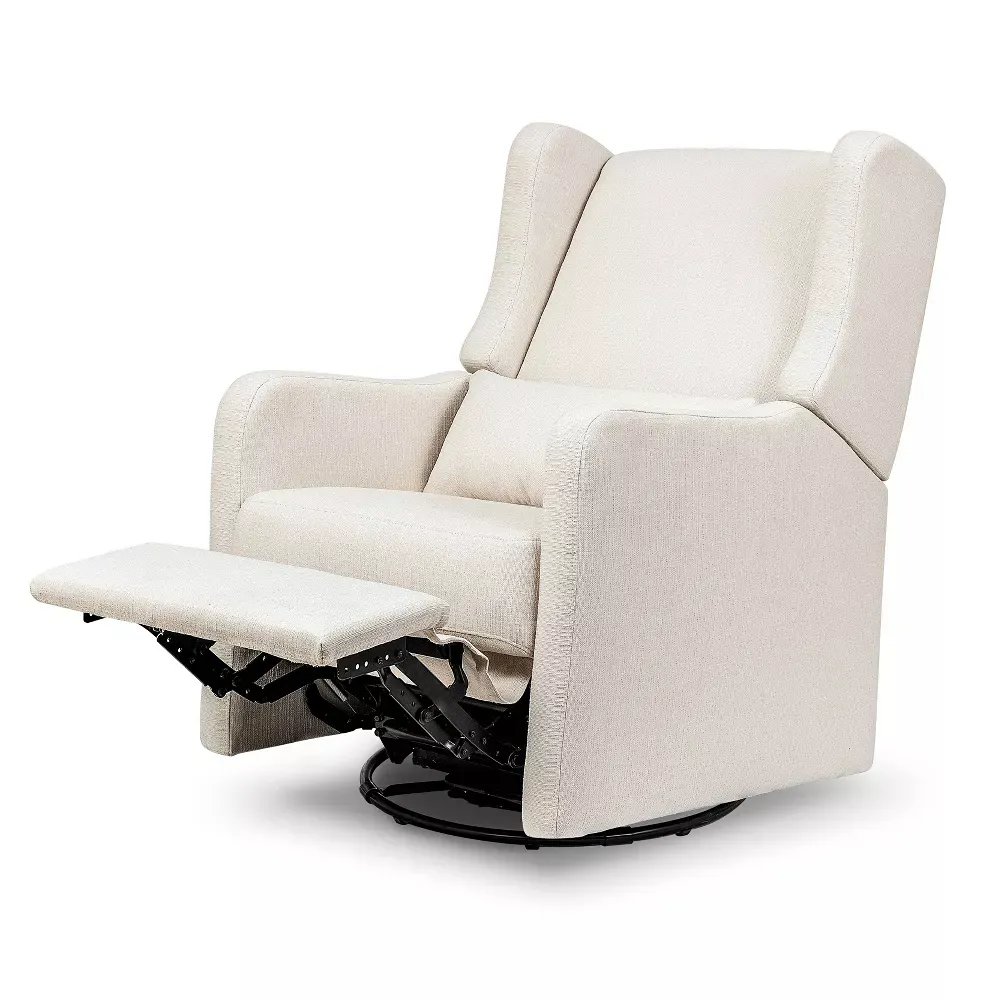 Arlo Recliner and Swivel Glider - Cream Linen - Image 4