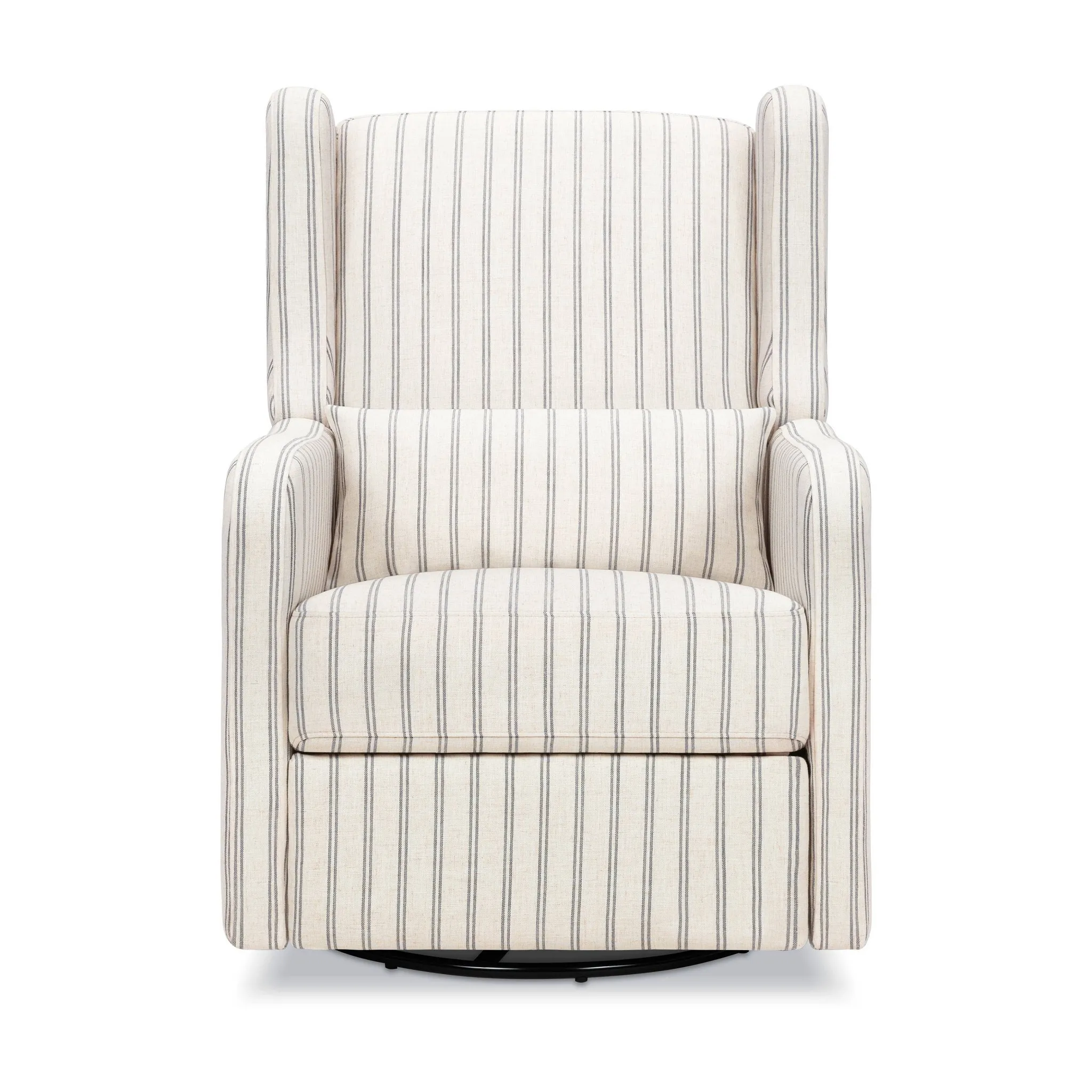 Arlo Recliner and Swivel Glider - Performance Charcoal Double Stripe - Image 2
