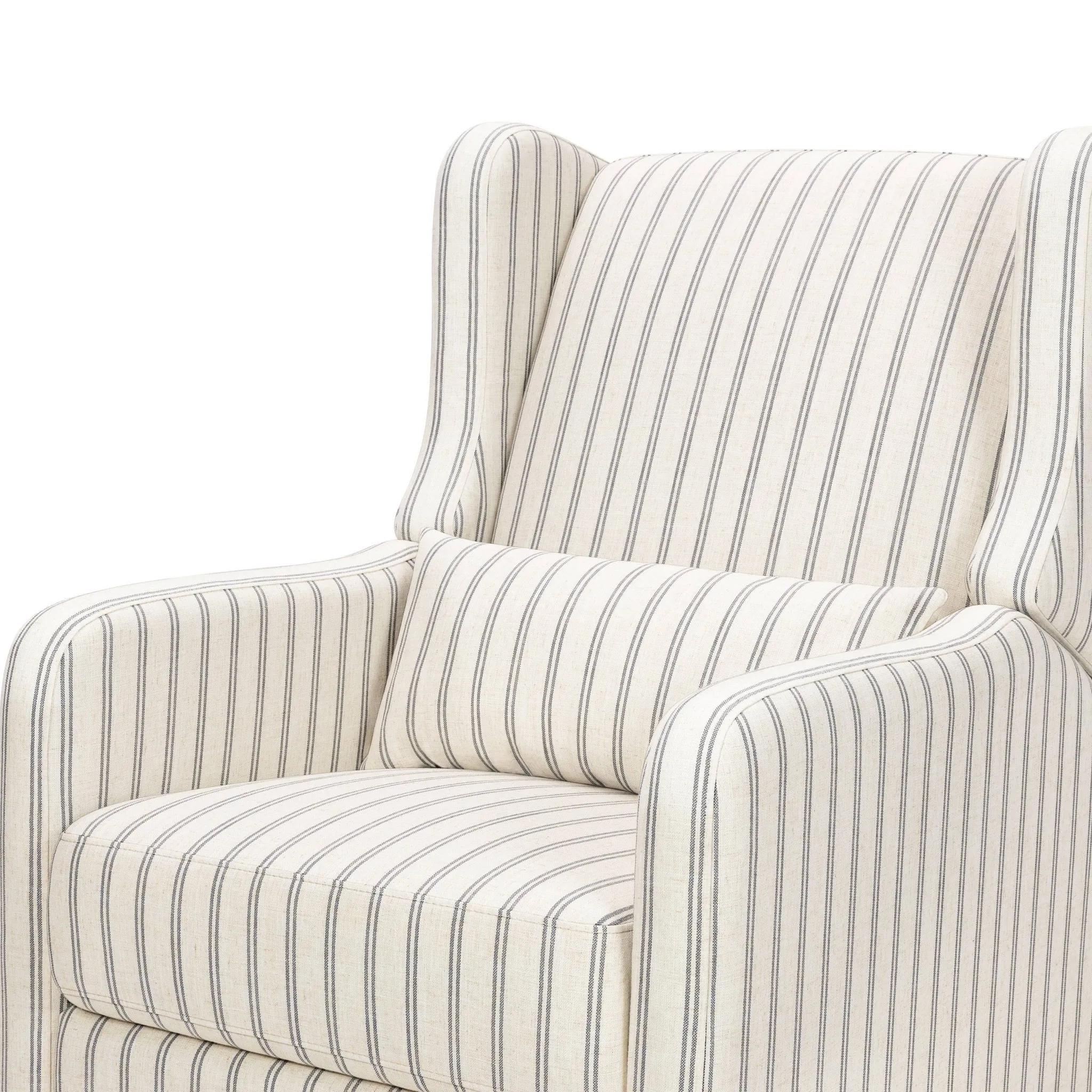 Arlo Recliner and Swivel Glider - Performance Charcoal Double Stripe - Image 5