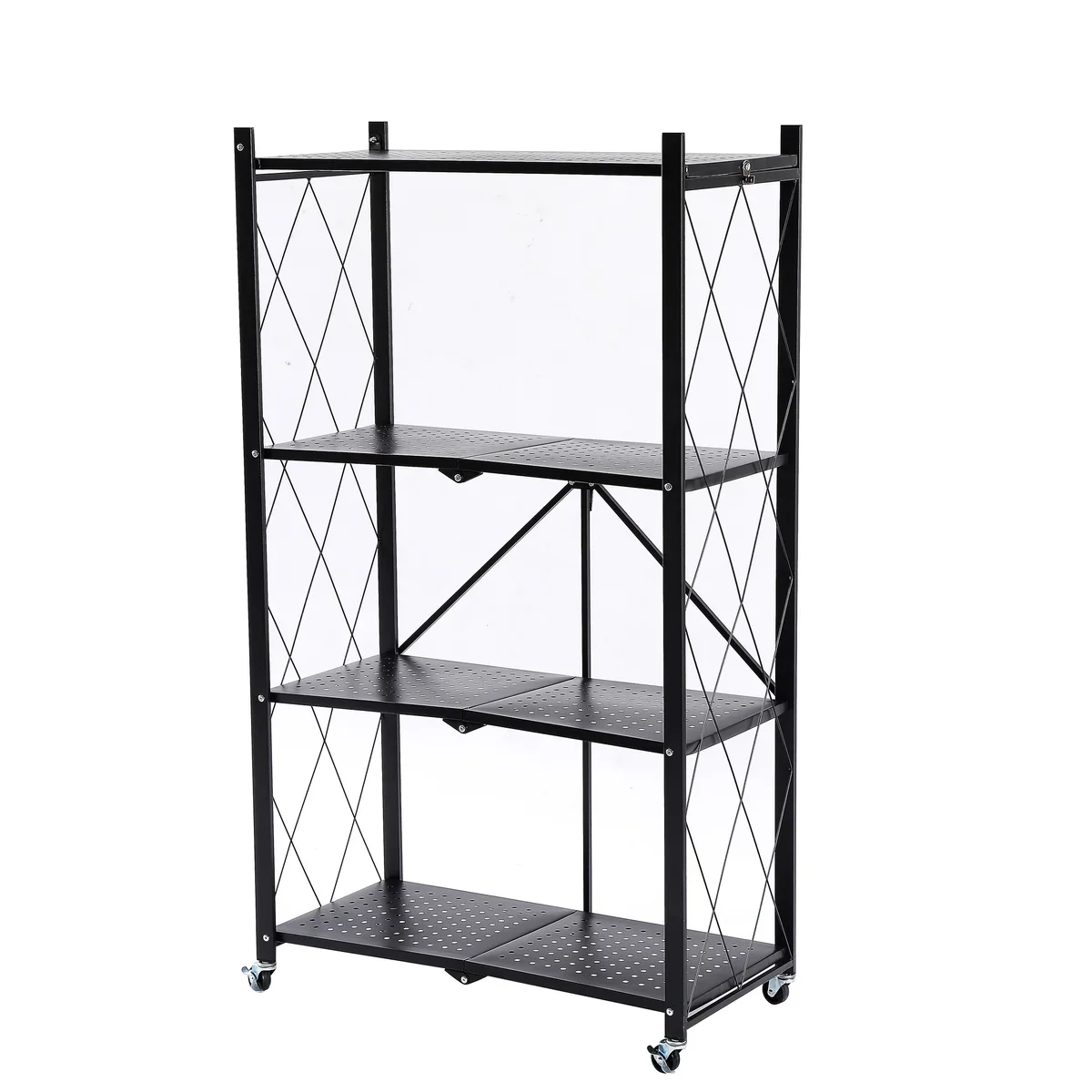 Assembled Black Foldable Metal Storage Shelving Unit - 3 Sizes! - Image 29