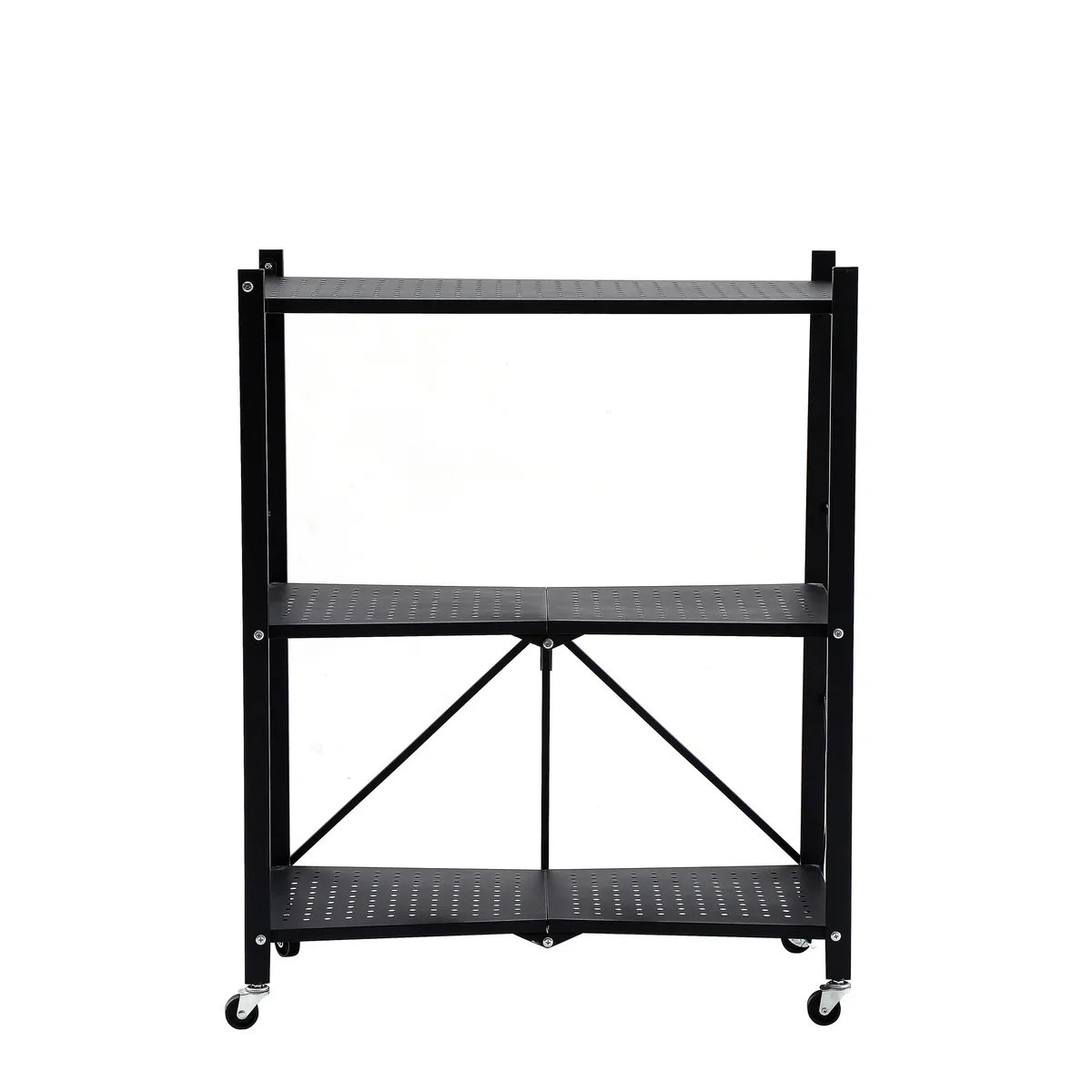 Assembled Black Foldable Metal Storage Shelving Unit - 3 Sizes! - Image 48