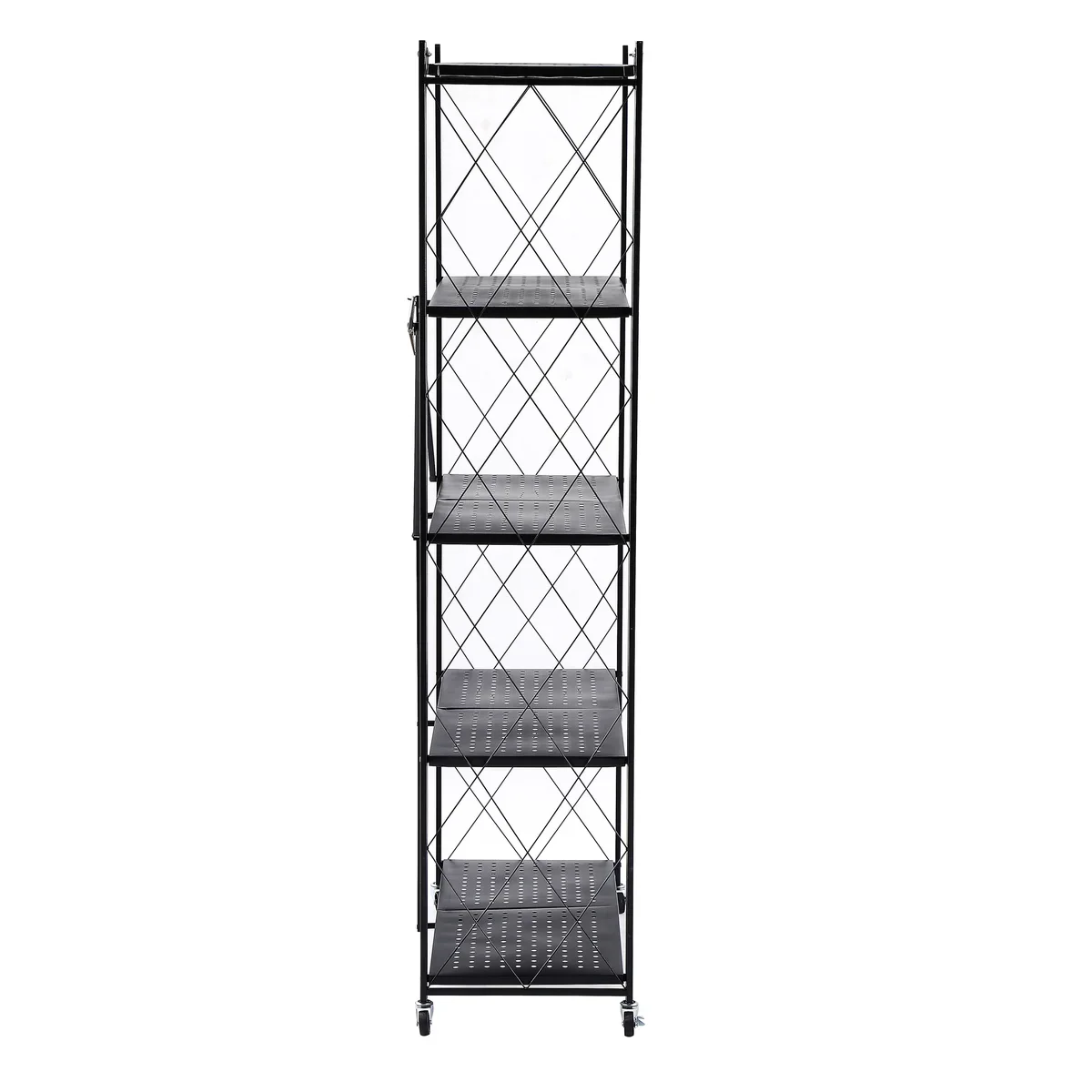 Assembled Black Foldable Metal Storage Shelving Unit - 3 Sizes! - Image 5