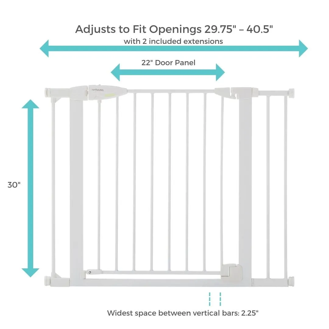 Auto-Close Child Safety Gate - White - Image 5