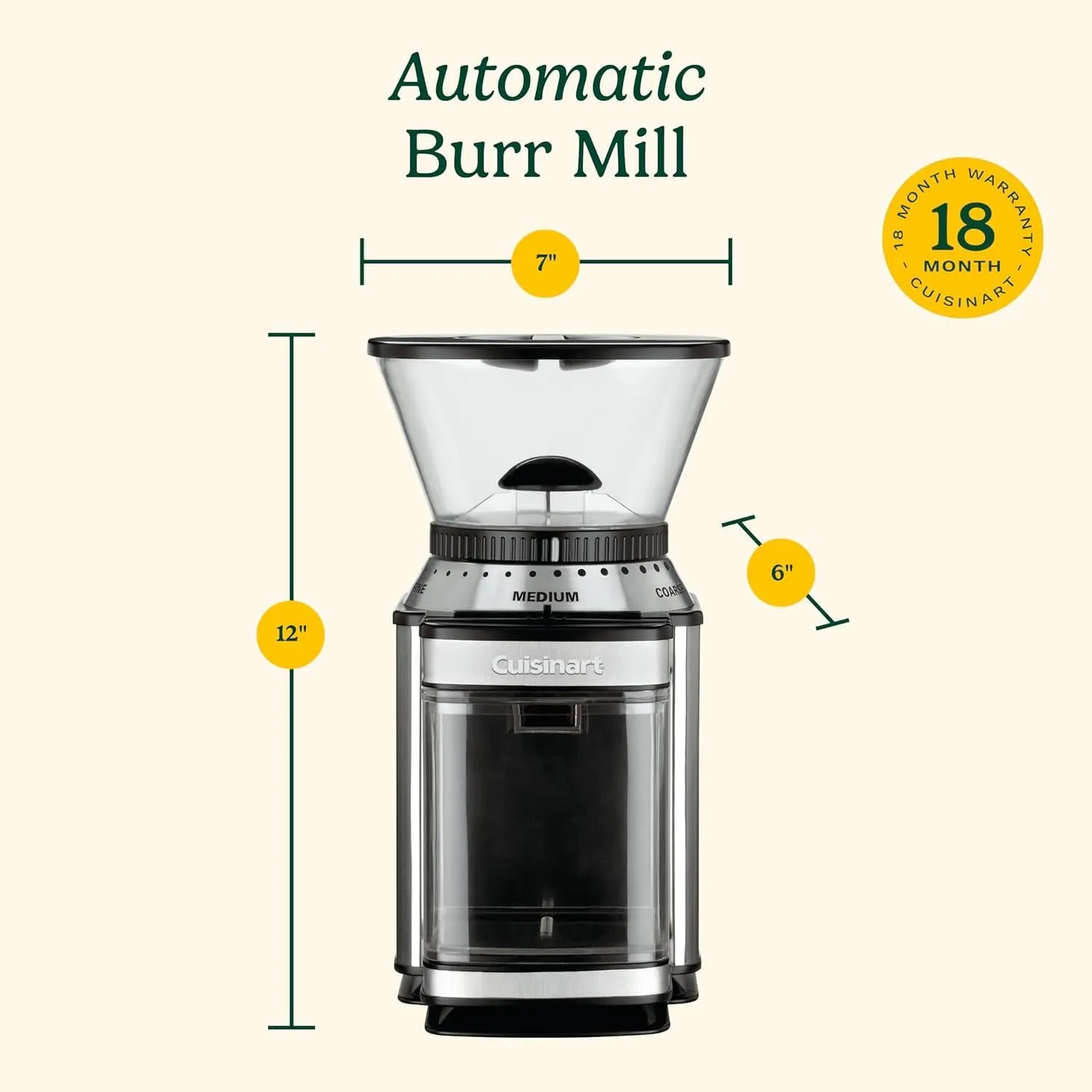 Automatic Burr Mill - Silver - Image 2