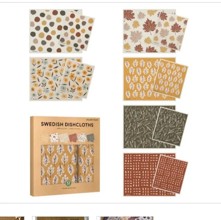 Autumn Blossom Dishcloths - 12 Pack