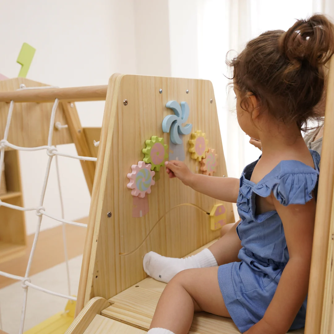Avenlur Cherry 5-in-1 Wooden Indoor Climber – Montessori Play Gym for Toddlers & Kids - Image 3