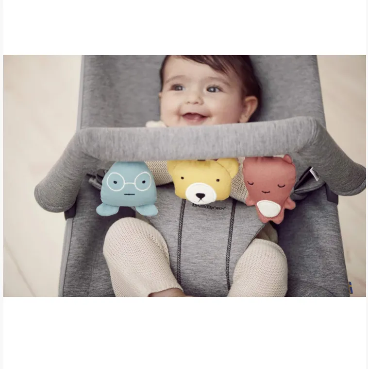 Baby Bouncer Bundle with Toy Bar - Light Gray - Image 3