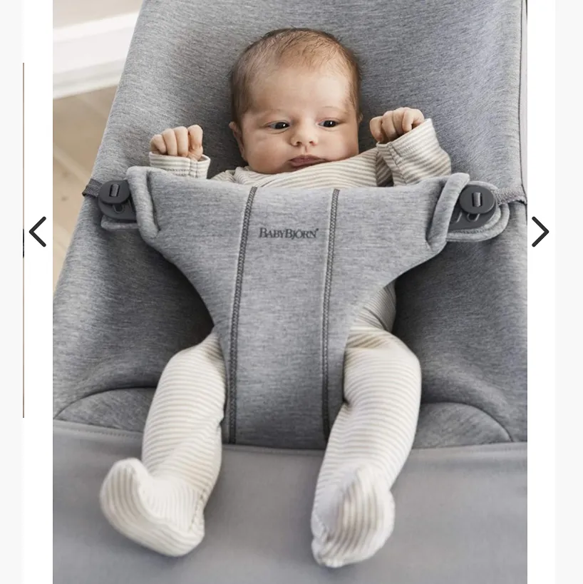 Baby Bouncer Bundle with Toy Bar - Light Gray - Image 4
