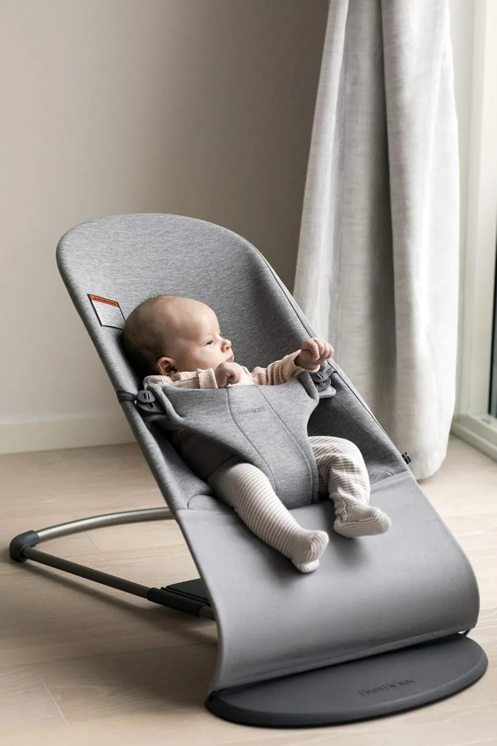 Baby Bouncer Bundle with Toy Bar - Light Gray - Image 5
