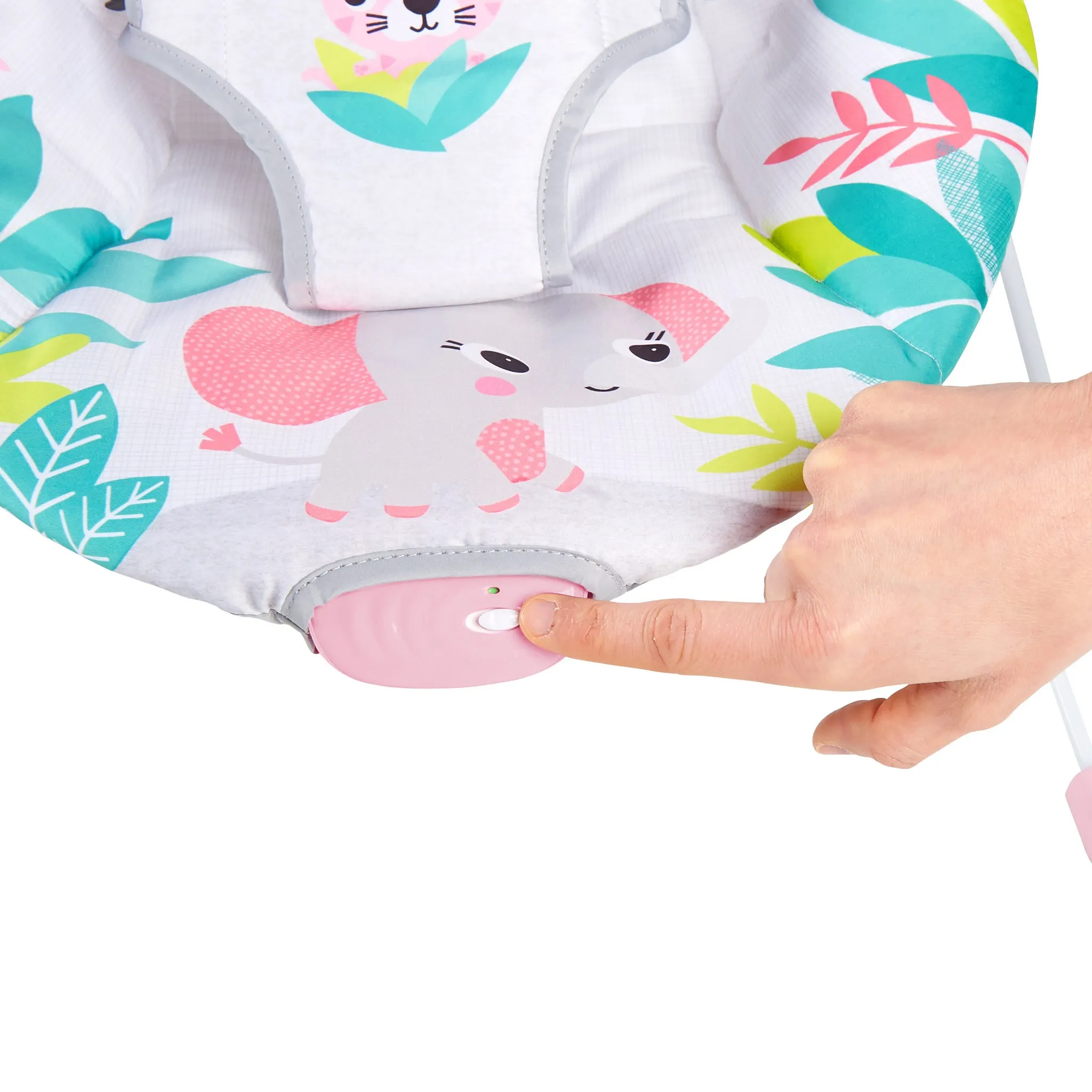Baby Bouncer Soothing Vibrations Infant Seat -Flamingo Vibes, Pink - Image 3