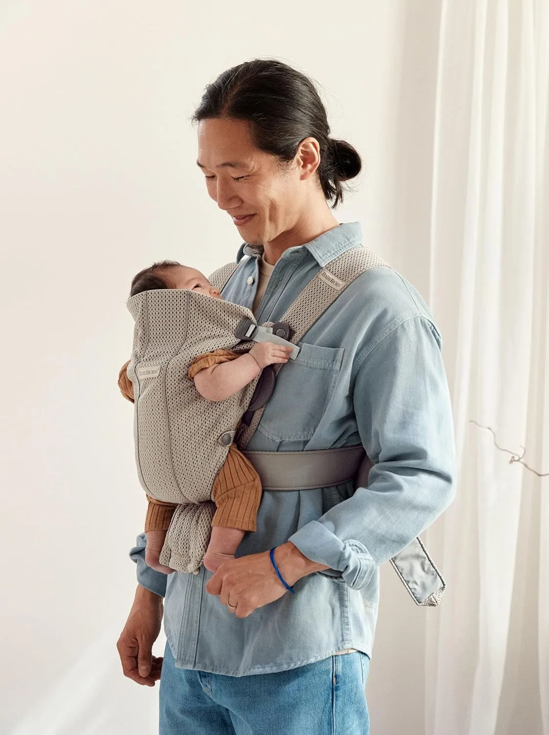 Baby Carrier Mini 3D Mesh - Grey Beige - Image 8