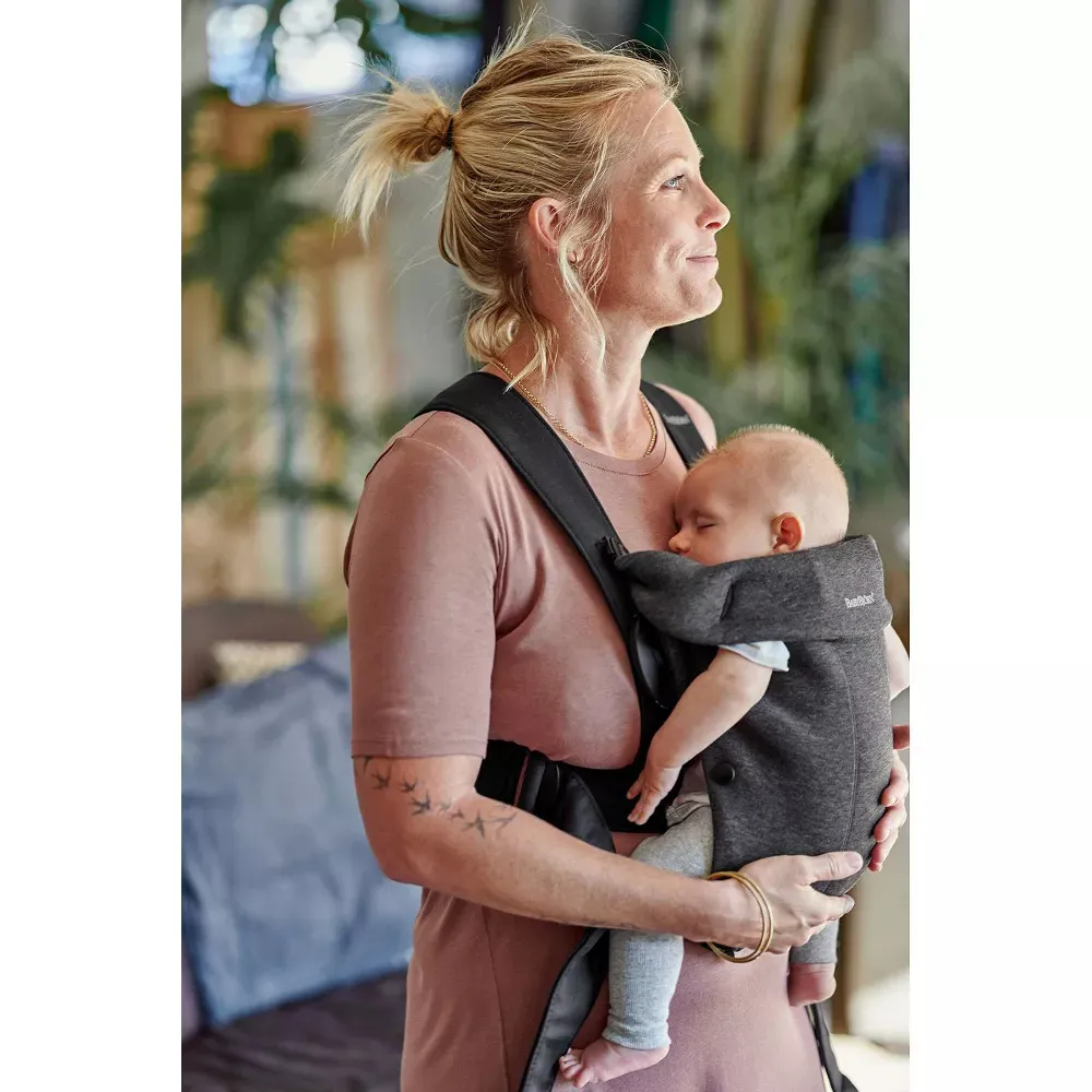 Baby Carrier Mini - Charcoal Gray 3D Jersey - Image 2