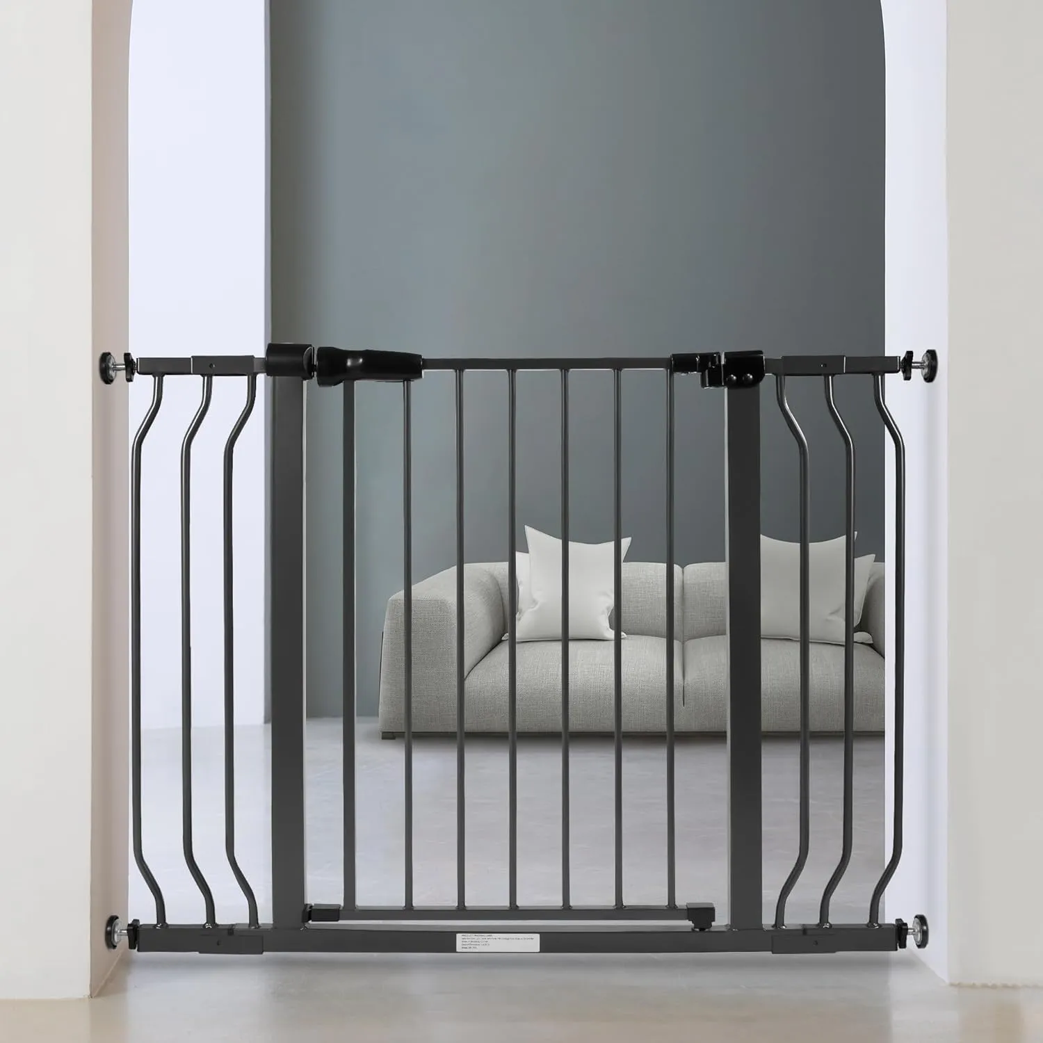 Baby Gate for Stairs and Doorways - Graphite