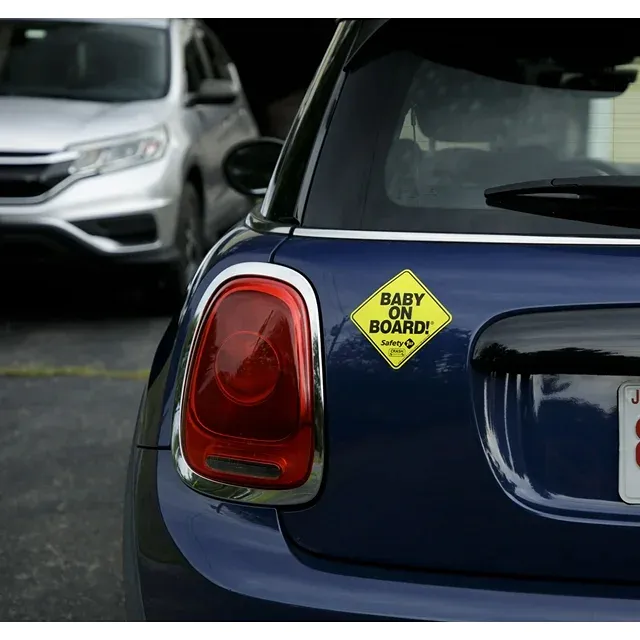 Baby on Board Sign and Magnet - Yellow - Image 3