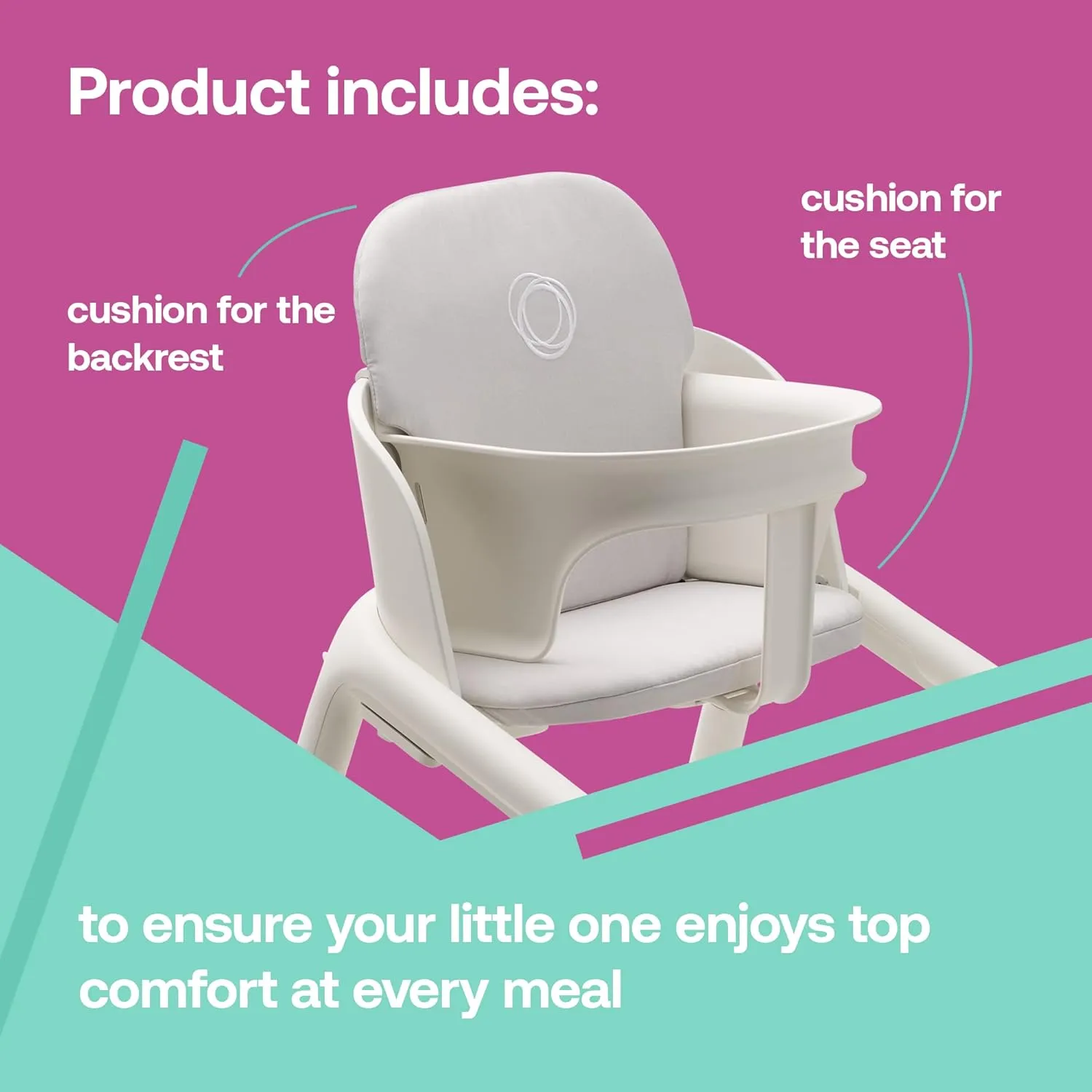 Baby Pillow Set High Chair Cushions - Artic White - Image 5