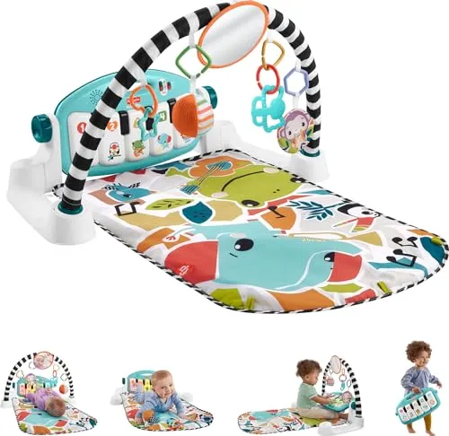 Baby Playmat Glow and Grow Kick & Play Piano Gym - Blue - Image 2