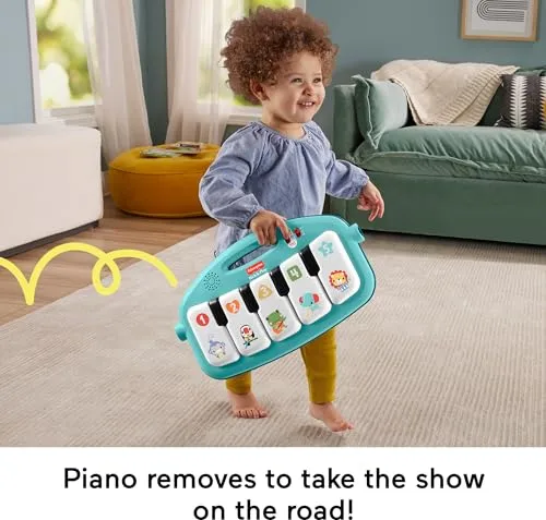 Baby Playmat Glow and Grow Kick & Play Piano Gym - Blue - Image 5