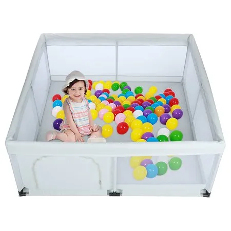 Baby Playpen for Toddler  Extra Large Baby Playard  Infant Safety Activity Center  Sturdy Babies Playpen with Anti-Slip Suckers  49x49x24.8inch/59x59x