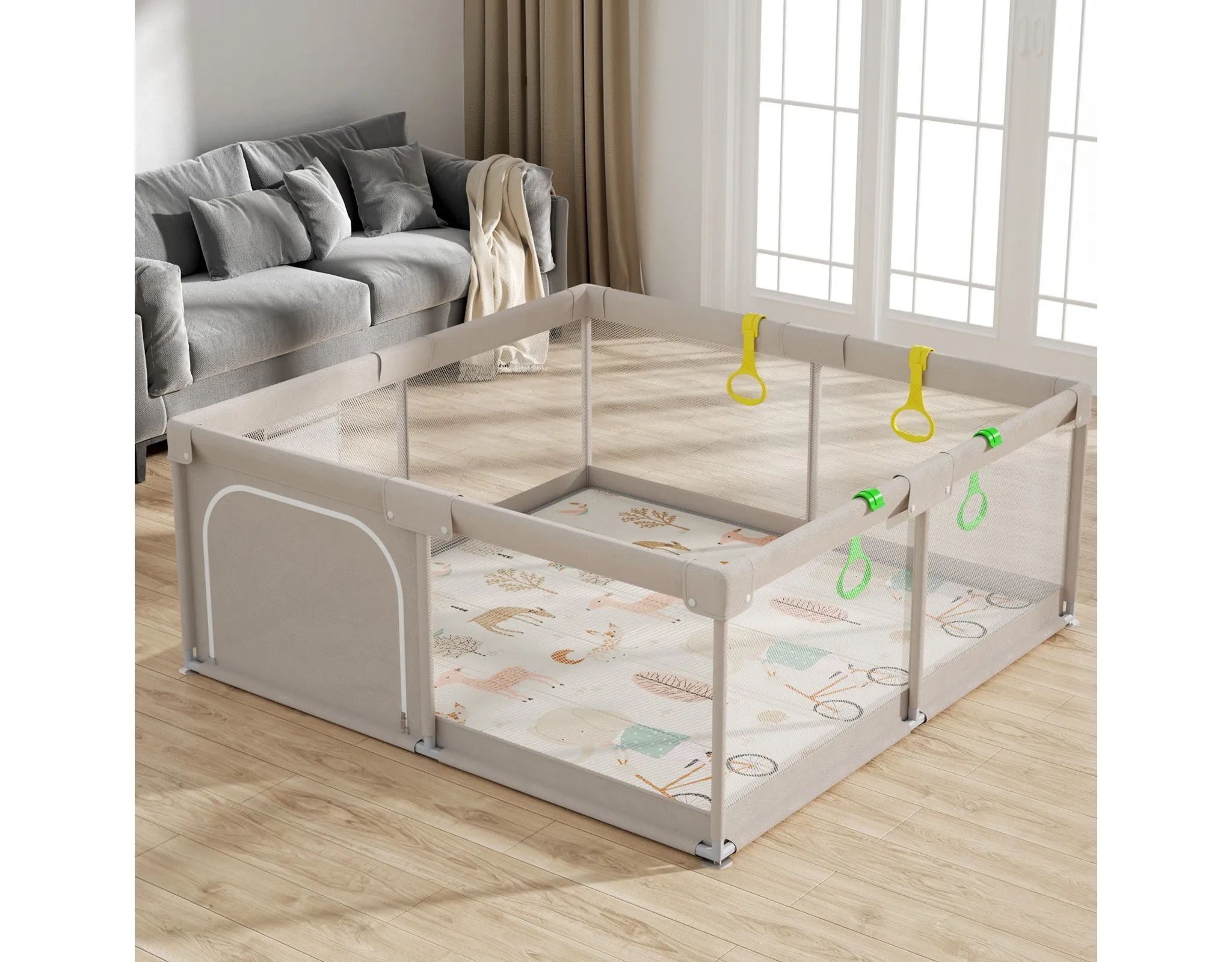 Baby Playpen with Mat - Indoor & Outdoor Activity Center - Image 2