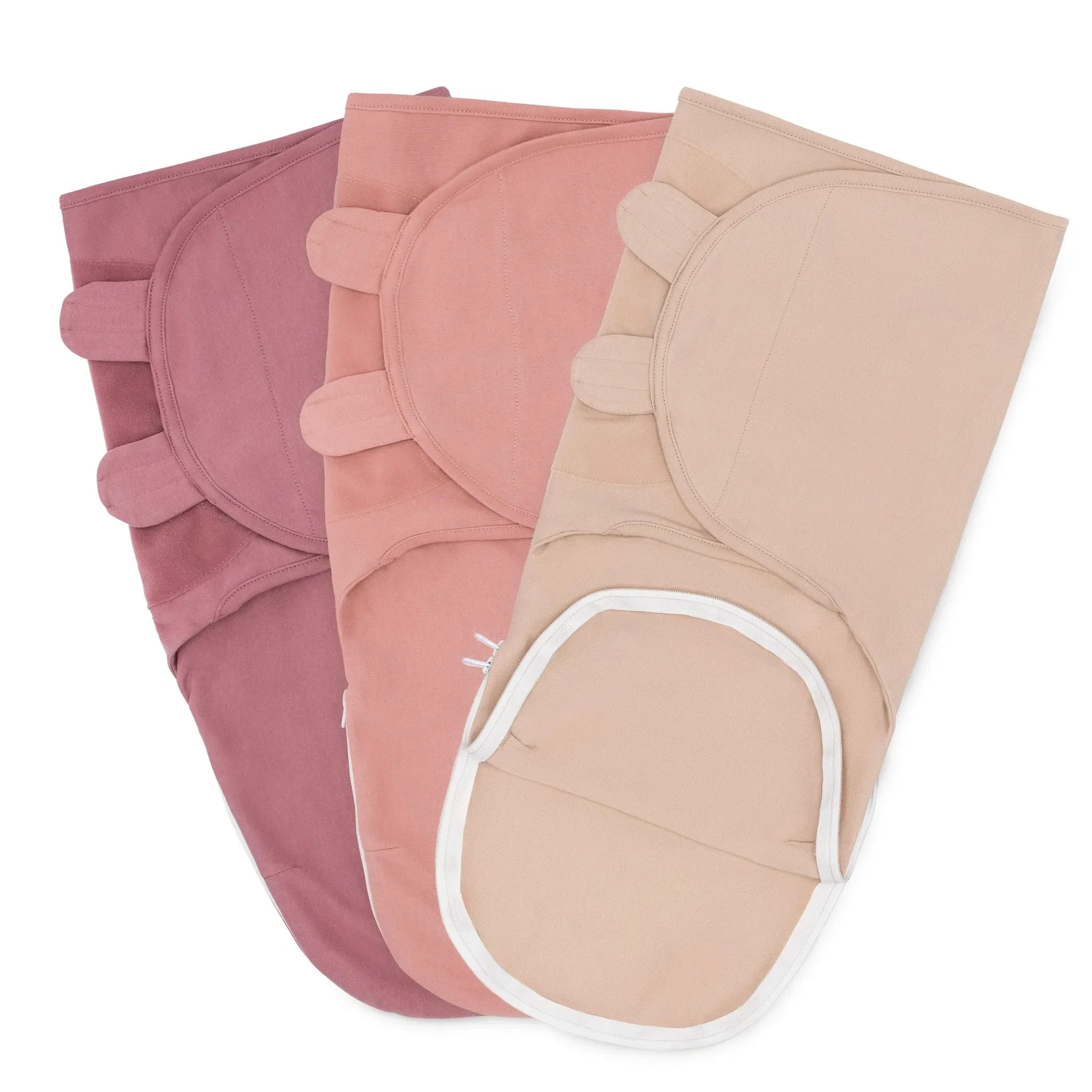 Baby Swaddle Blankets with Easy Access Zipper - Set of 3