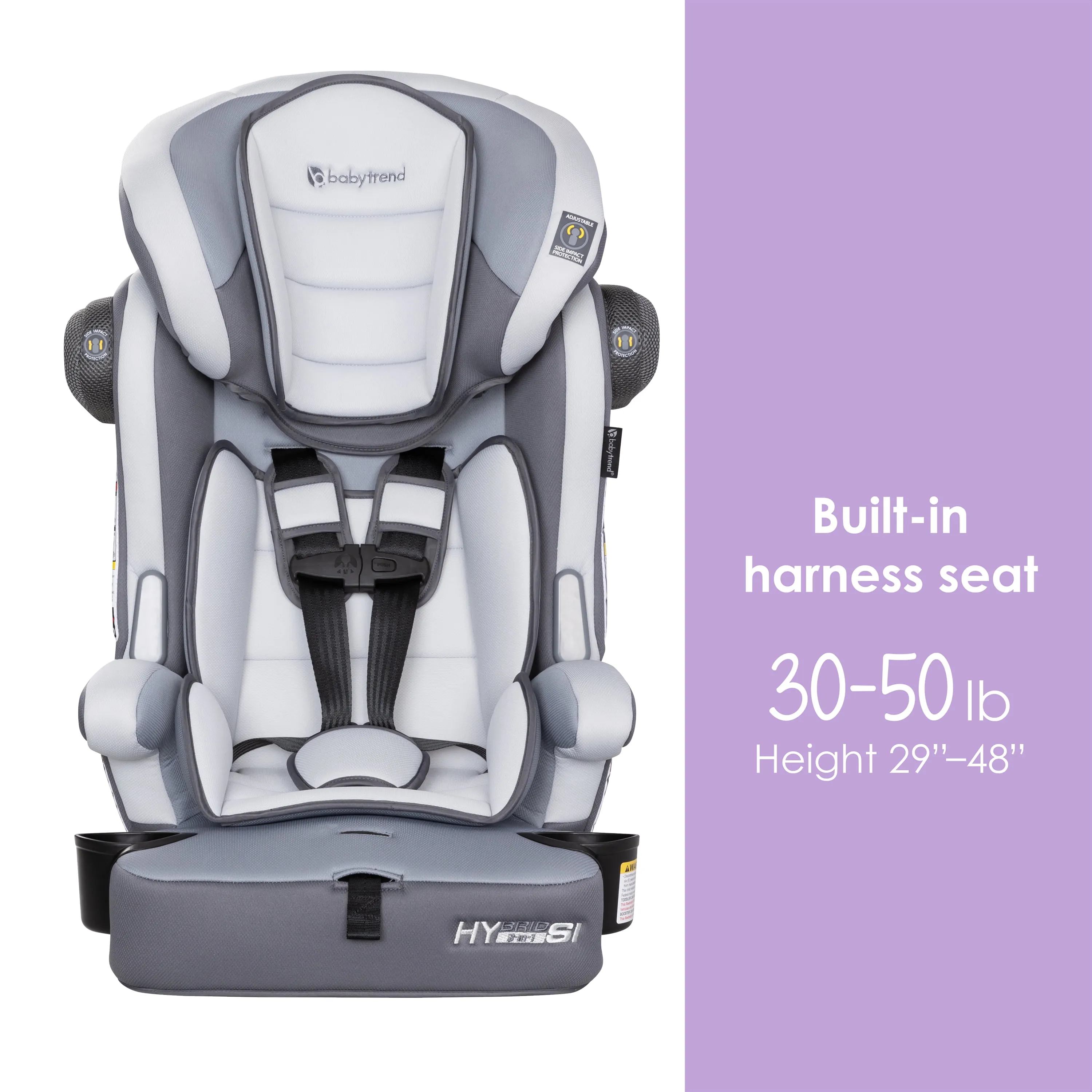 Baby Trend Hybrid SI 3-in-1 Combination Booster Car Seat - Desert Grey - Image 5