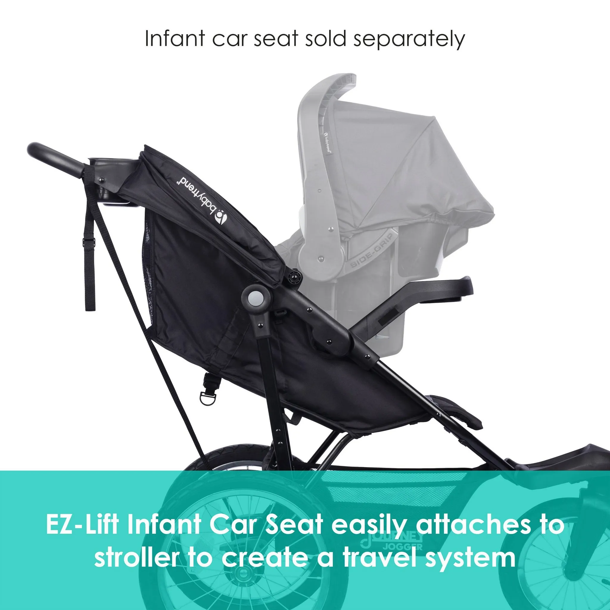 Baby Trend Journey Jogger Baby Stroller - Stellar Black - Image 3
