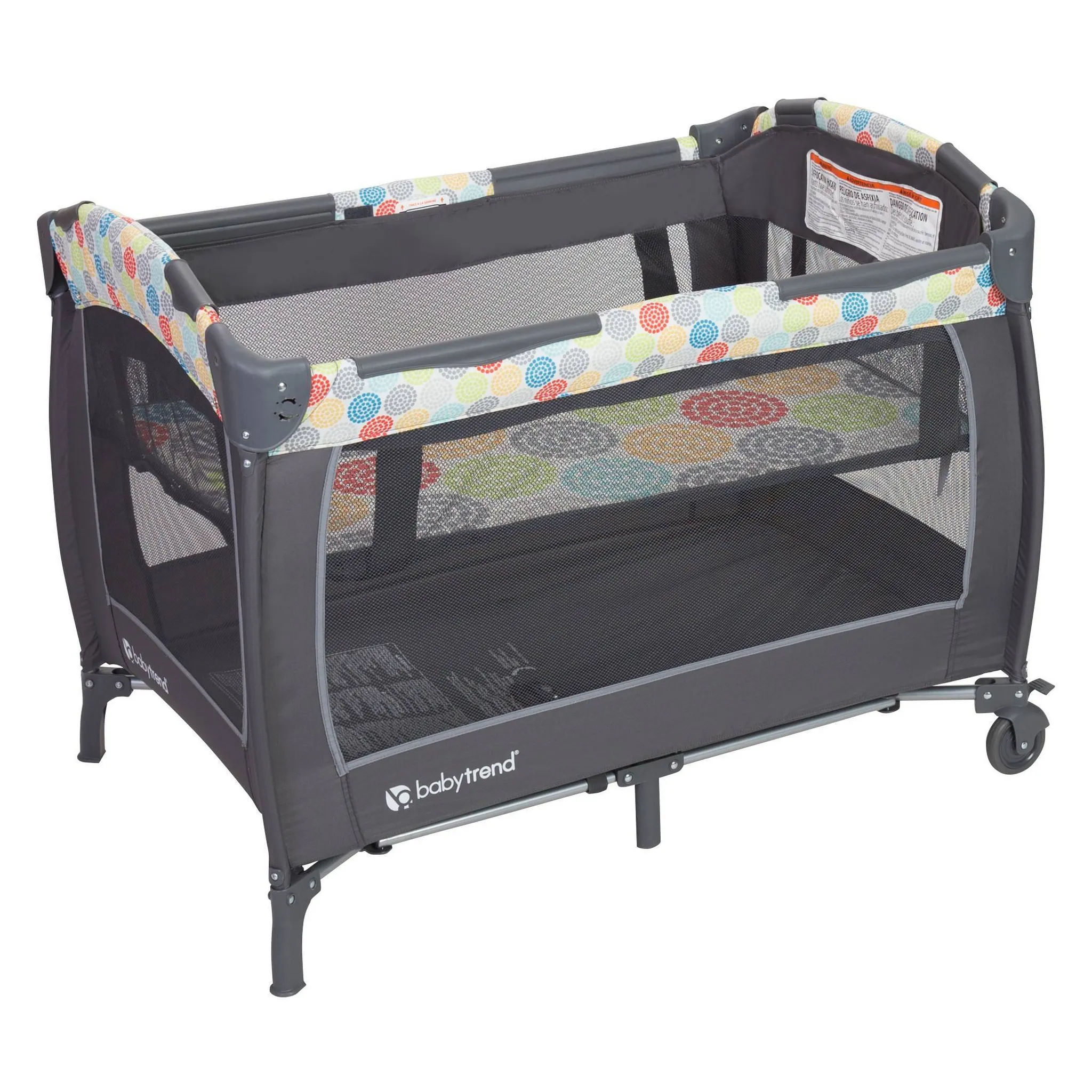 baby Trend Lil' Snooze™ Deluxe II Nursery Center® Playard, Funfetti - Image 2