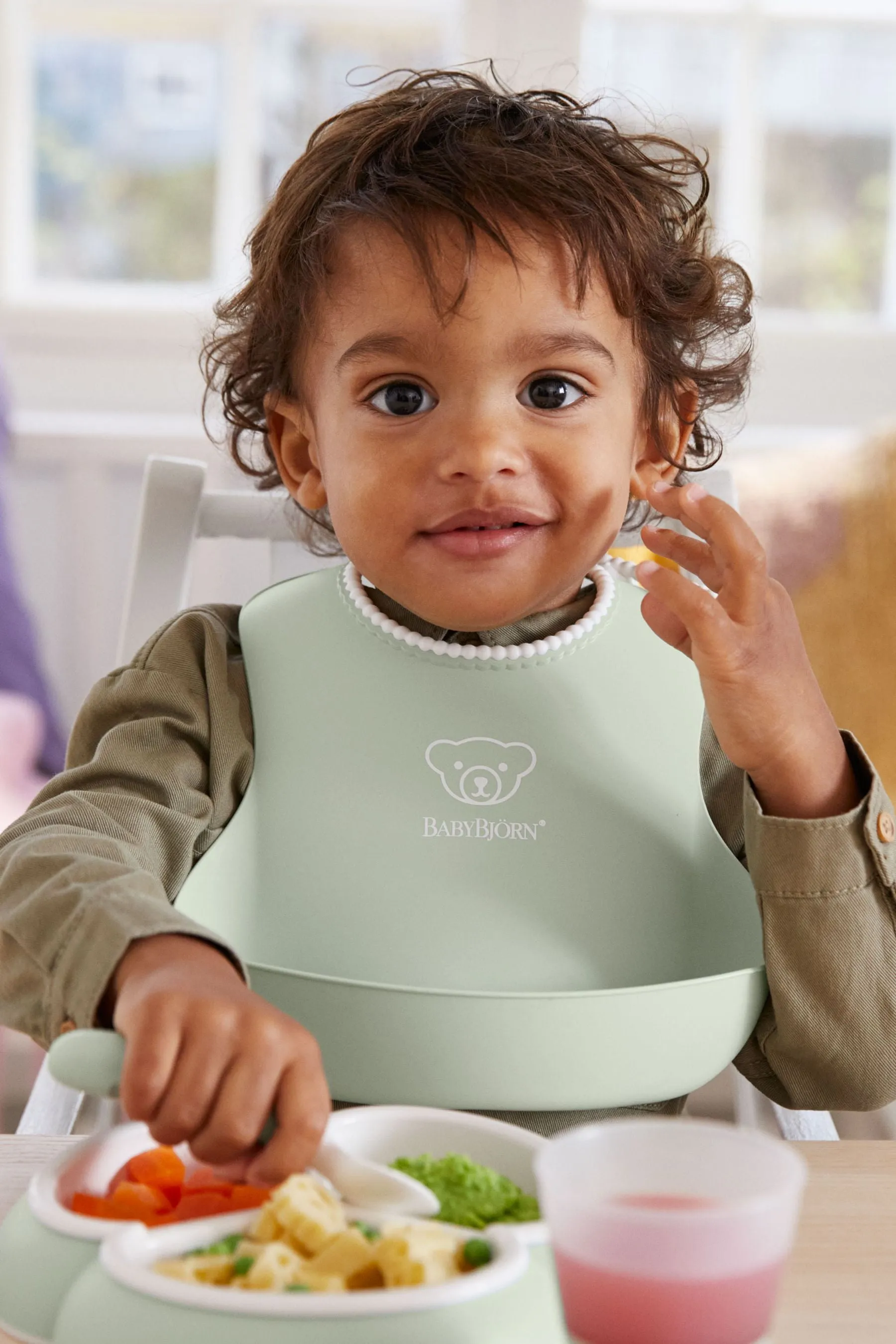Baby Bib - Powder Green - Image 2