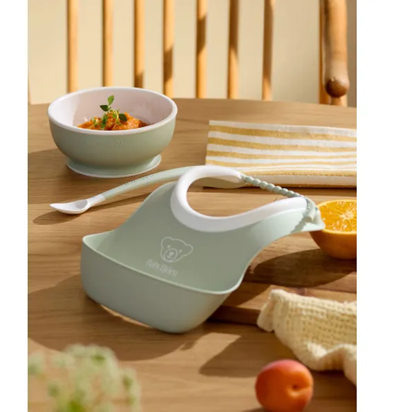BabyBjörn Baby Feeding Set - Powder Green - Image 3