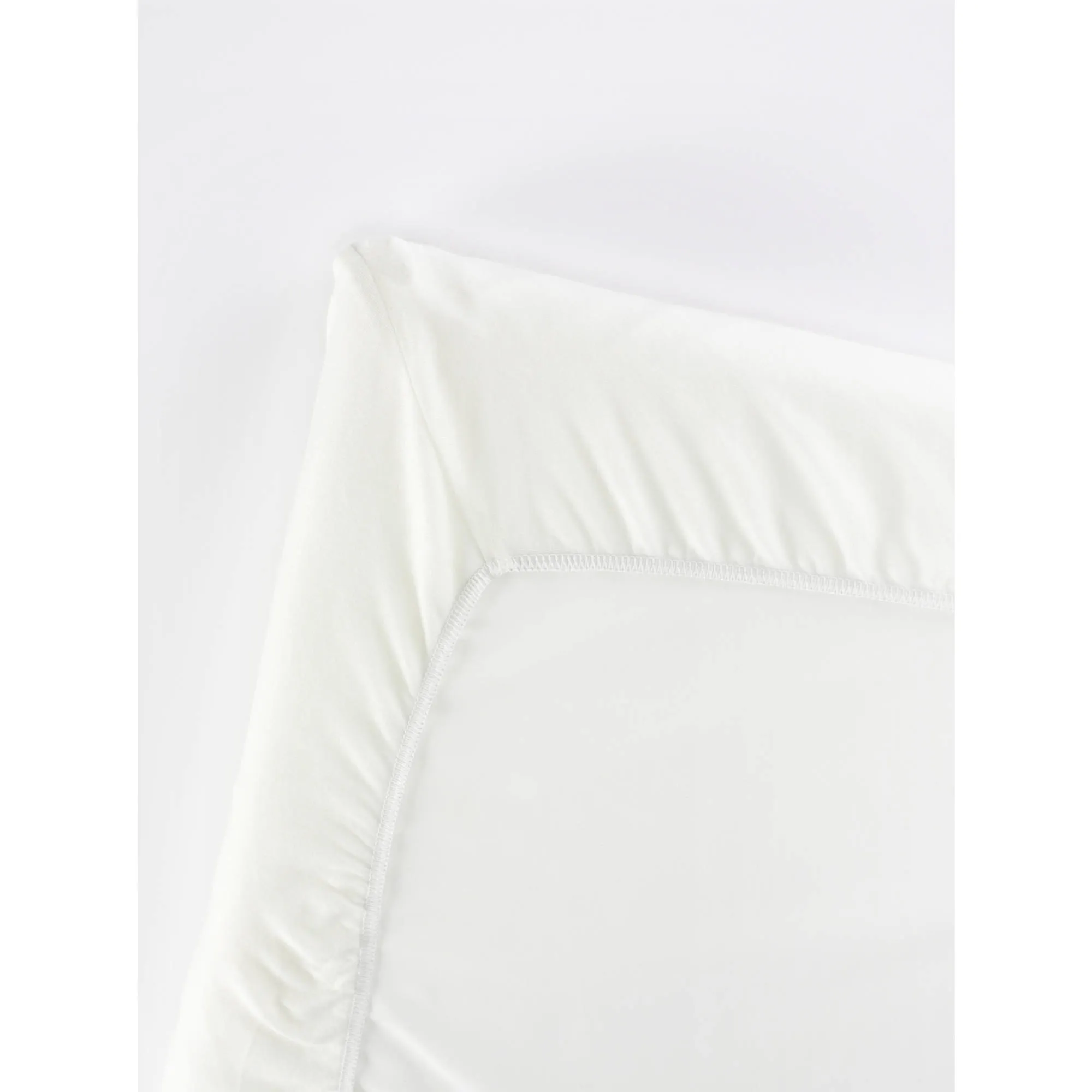 Fitted Sheet for Travel Crib Light - Organic White - Image 4
