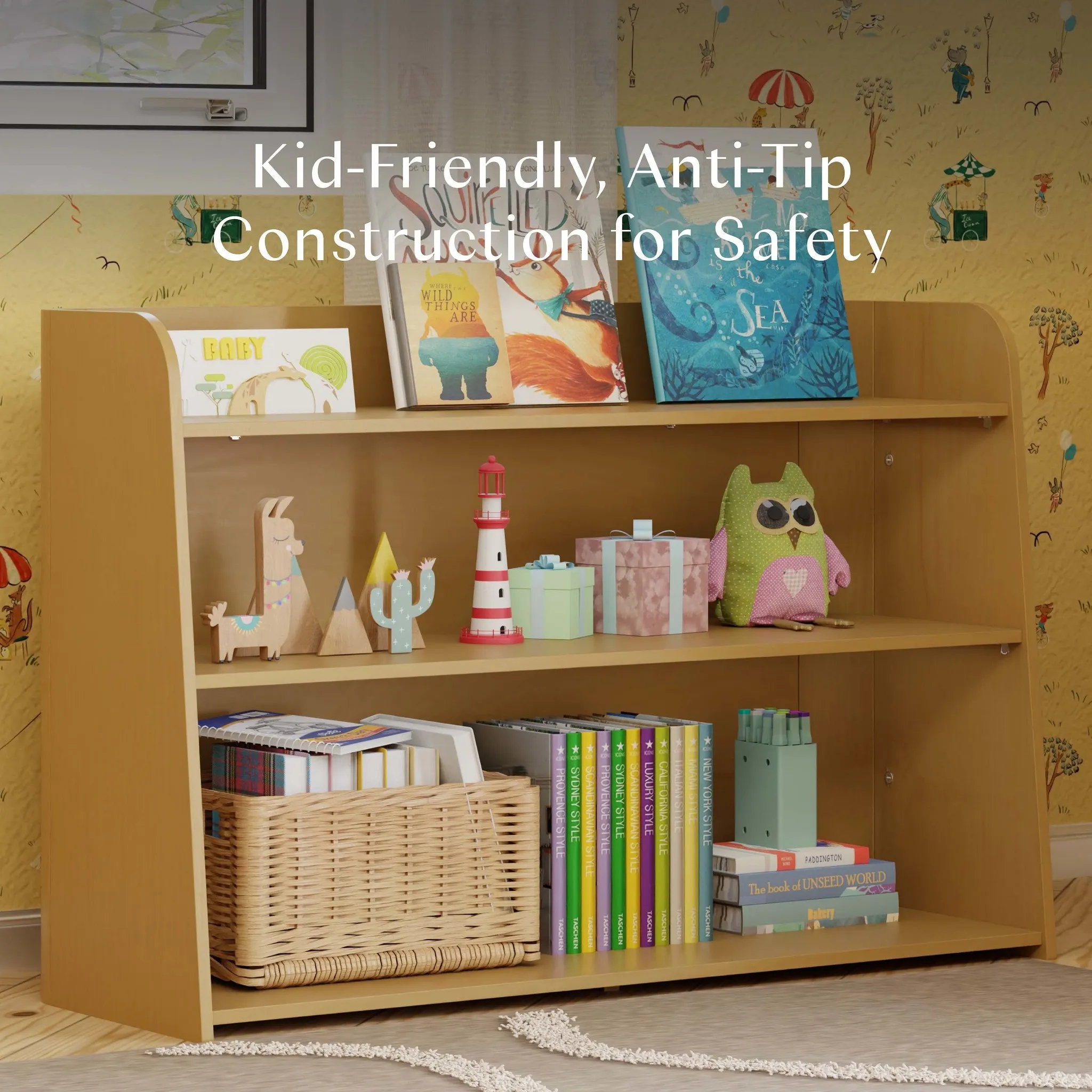 Melo Montessori-Inspired Bookcase - Honey - Image 5