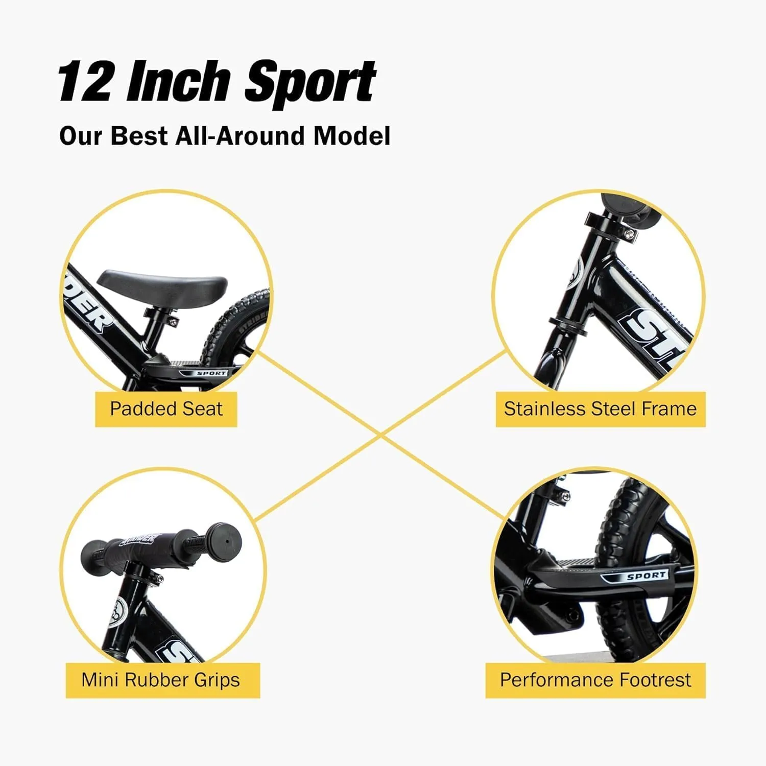 Balance Bike with Rocking Base - Black - Image 3