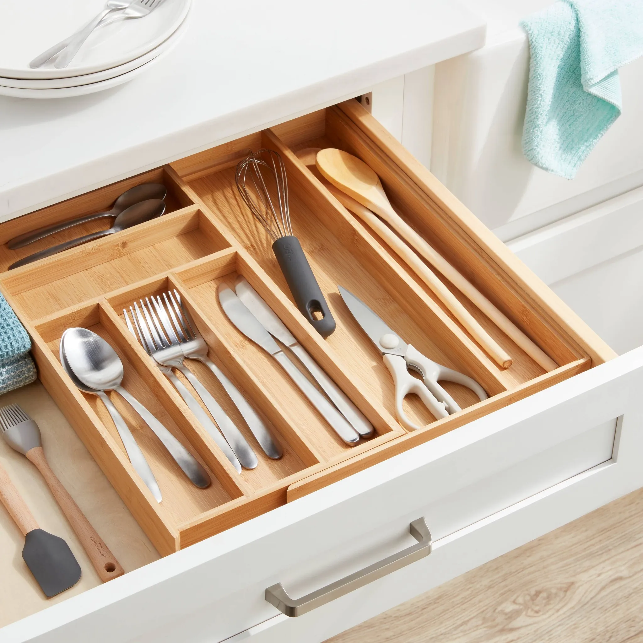 Bamboo 7 Compartment Drawer Organizer - Image 2