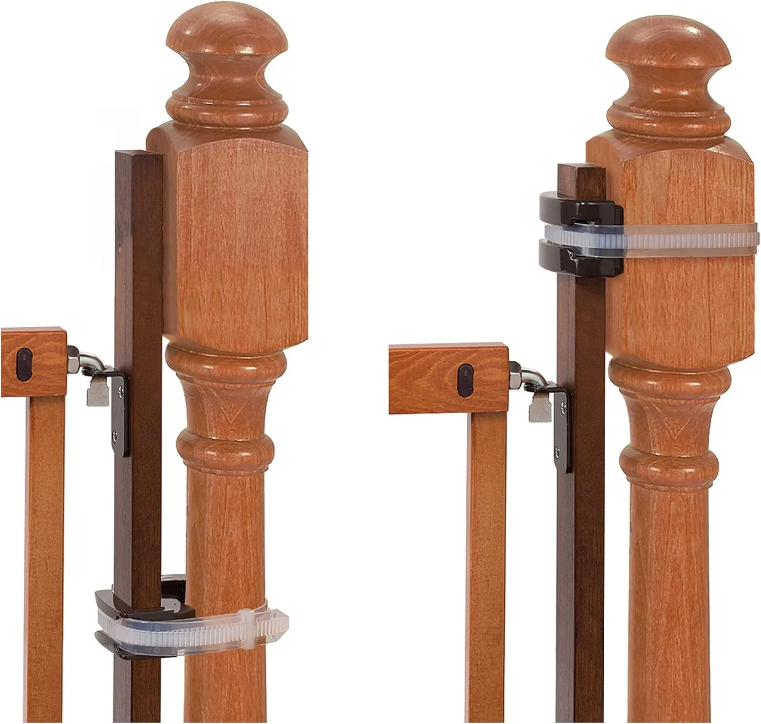 Banister to Banister Gate Mounting Kit - Natural Wood - Image 5