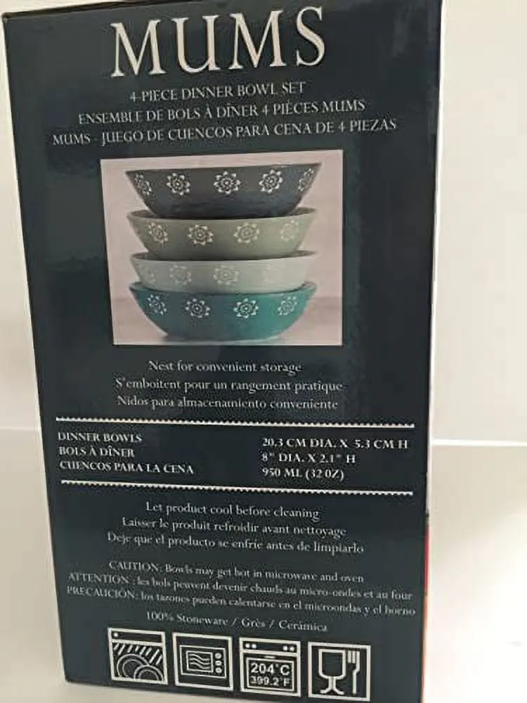 Baum Mums 4-Piece Dinner Bowl Set - Image 5