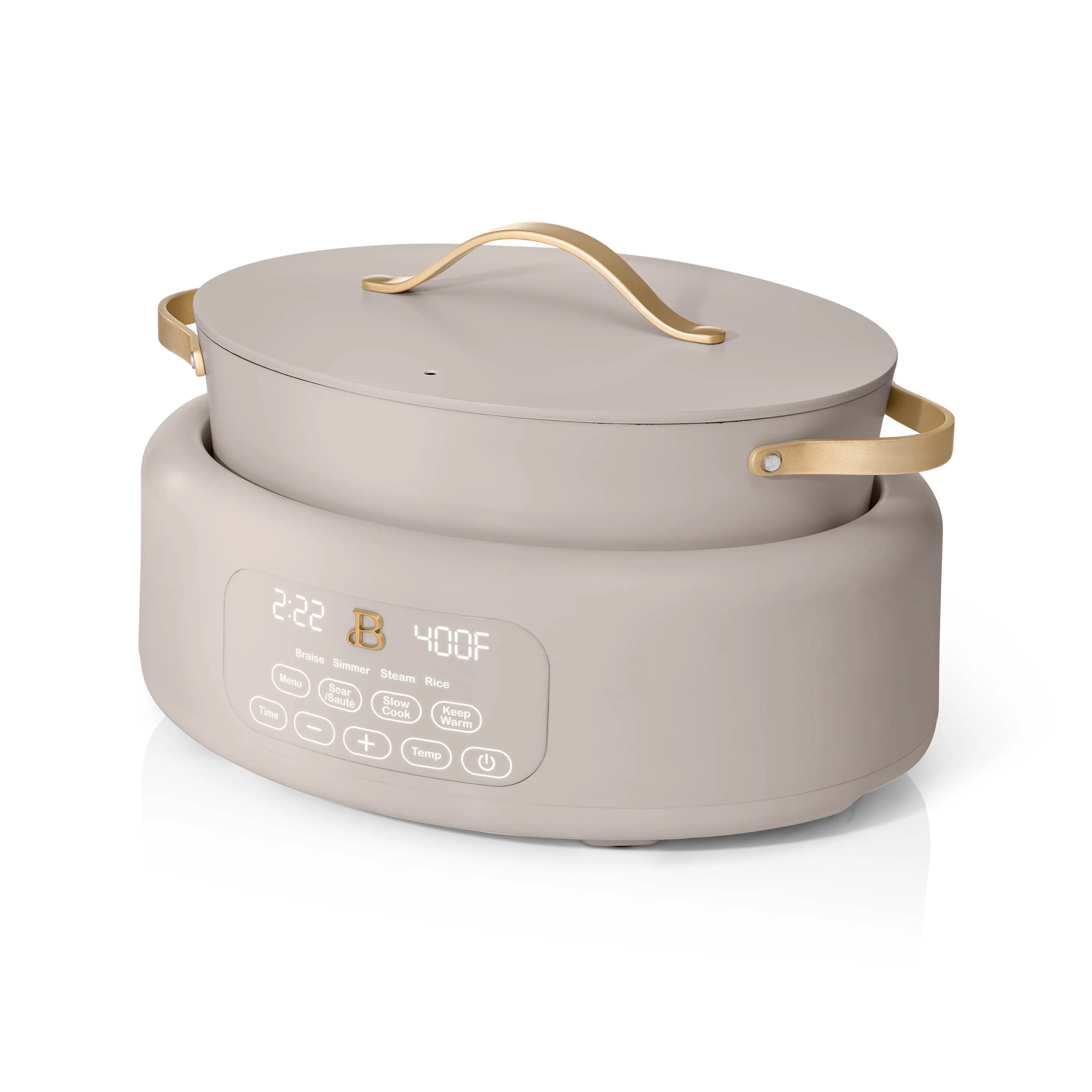 Beautiful 10-in-1 6 Qt Electric Multi-Cooker in Porcini Taupe - Image 2
