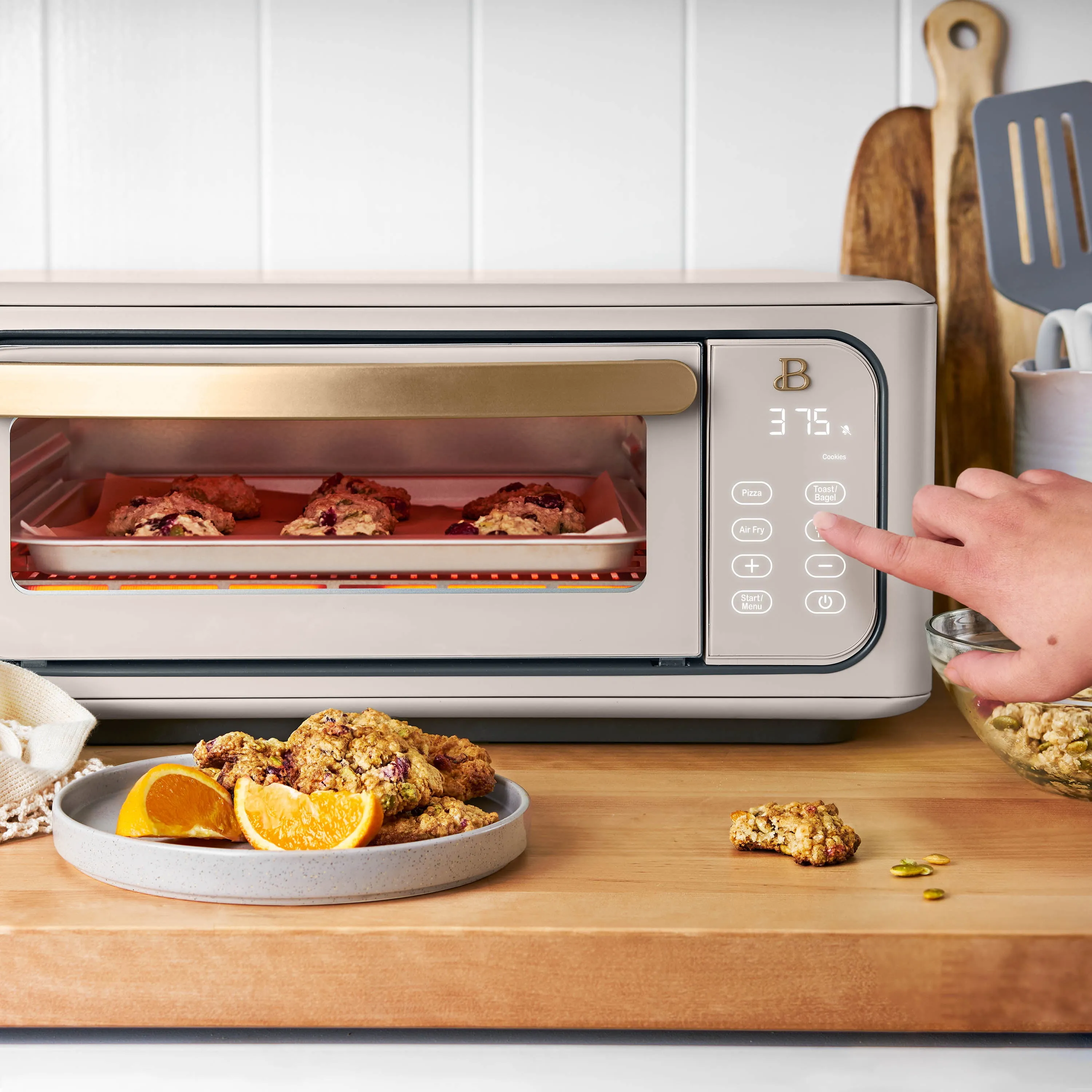 Beautiful Infrared Air Fry Toaster Oven, 9-Slice, 1800 W, Porcini Taupe - Image 4