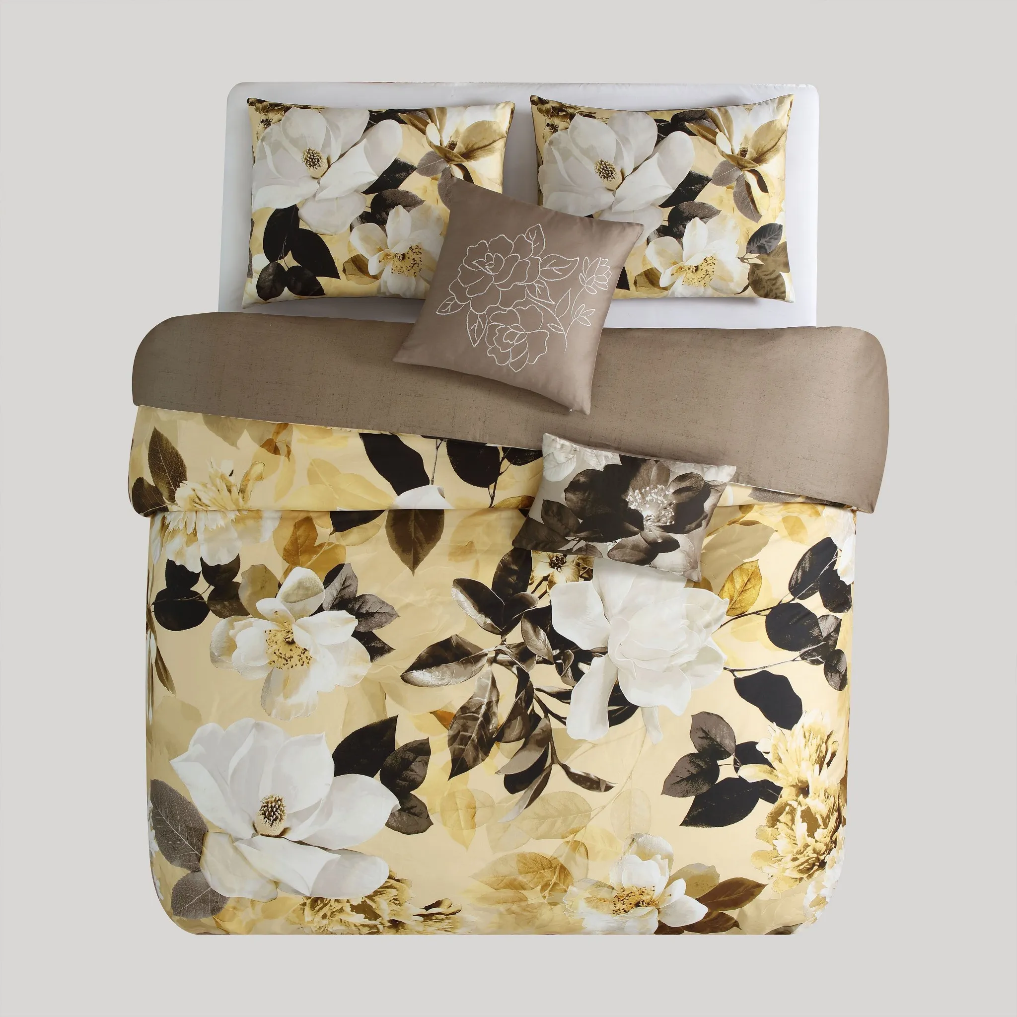 Bebejan Magnolia 5-Piece Reversible Comforter Set - King - Image 7
